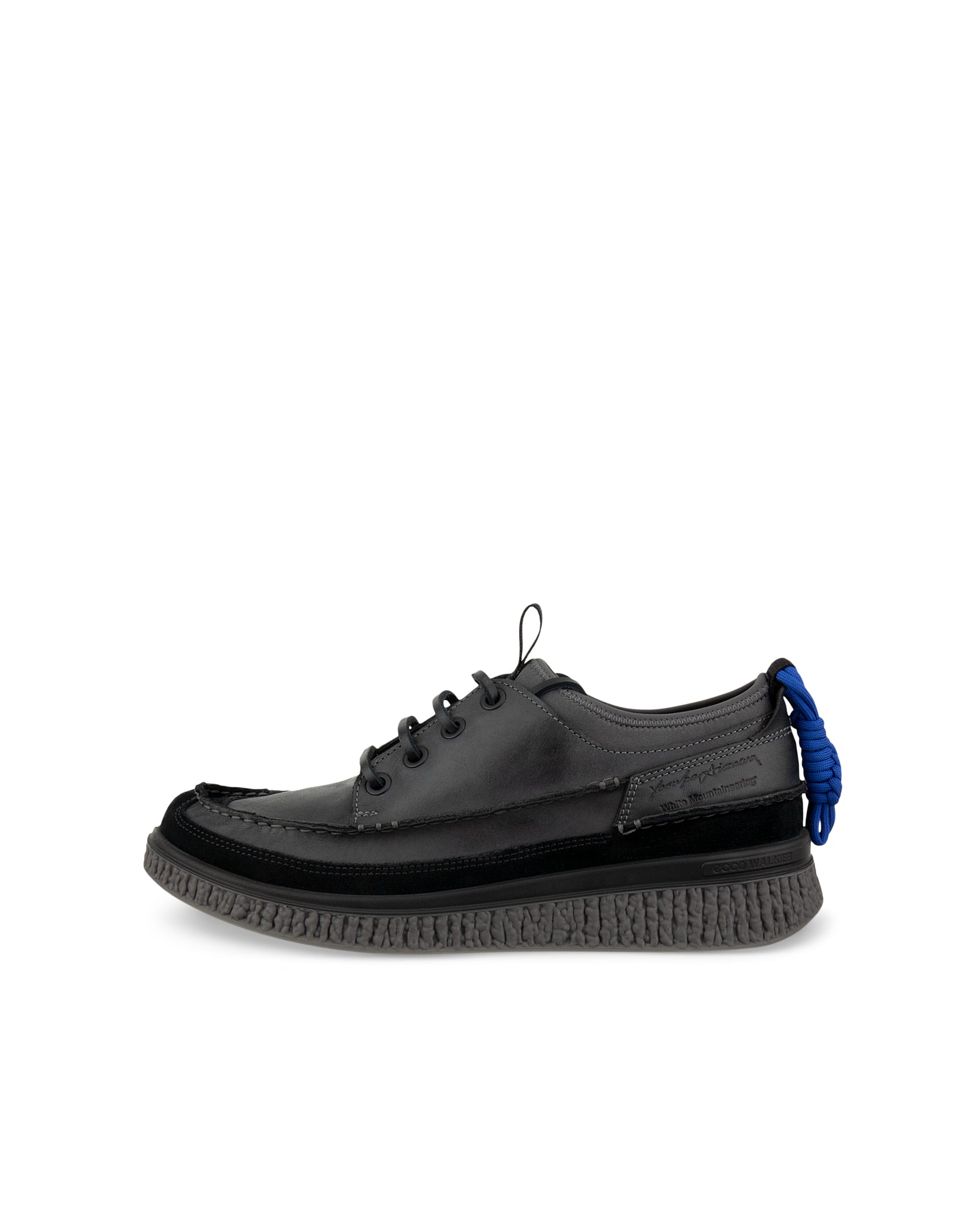 Męskie nubukowe buty z przeszyciem ECCO® WALKER 3.0 - Czarny - Outside