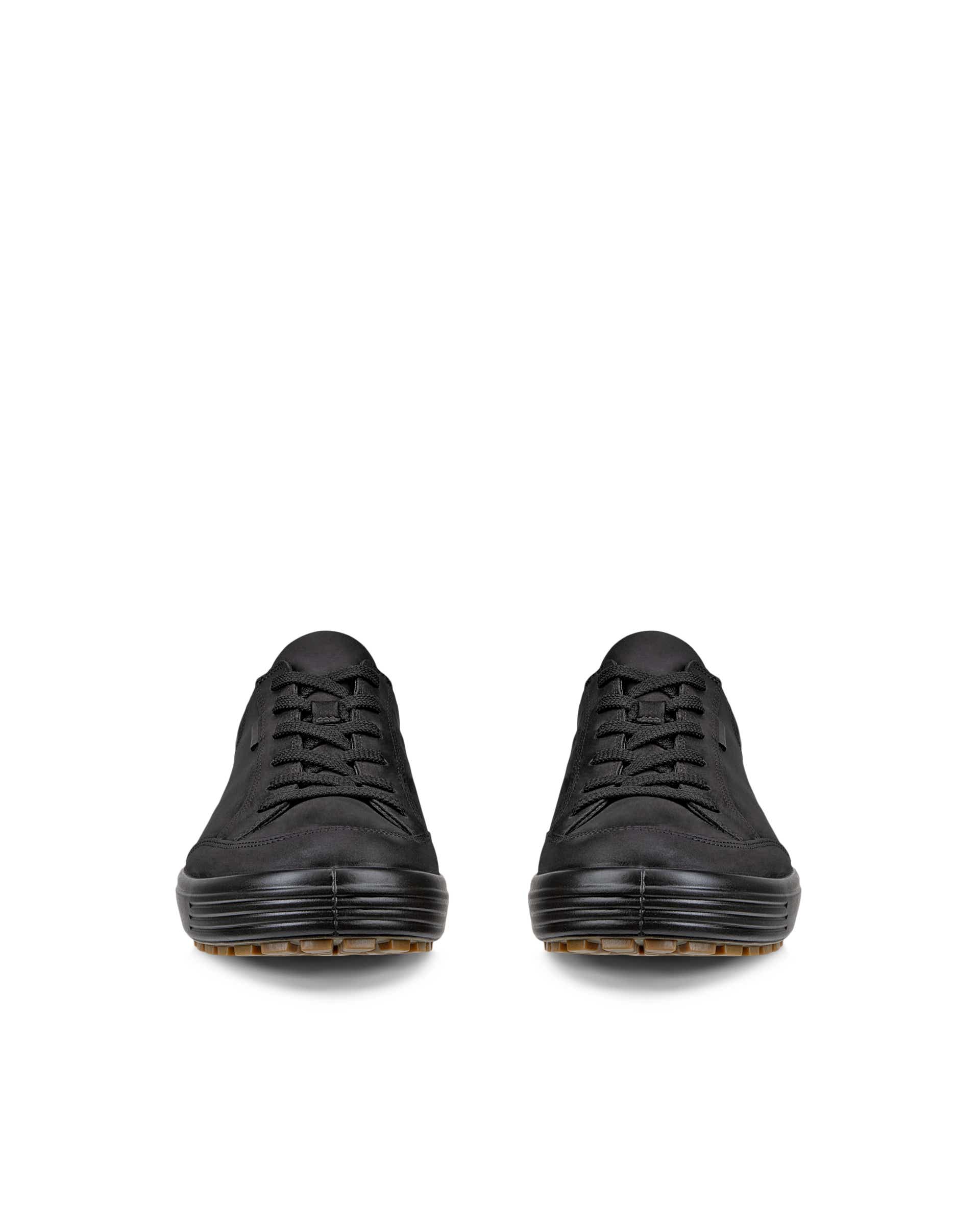 ECCO® Soft 7 Tred Herren Wasserdichte Nubuklederschuh - Schwarz - Front pair