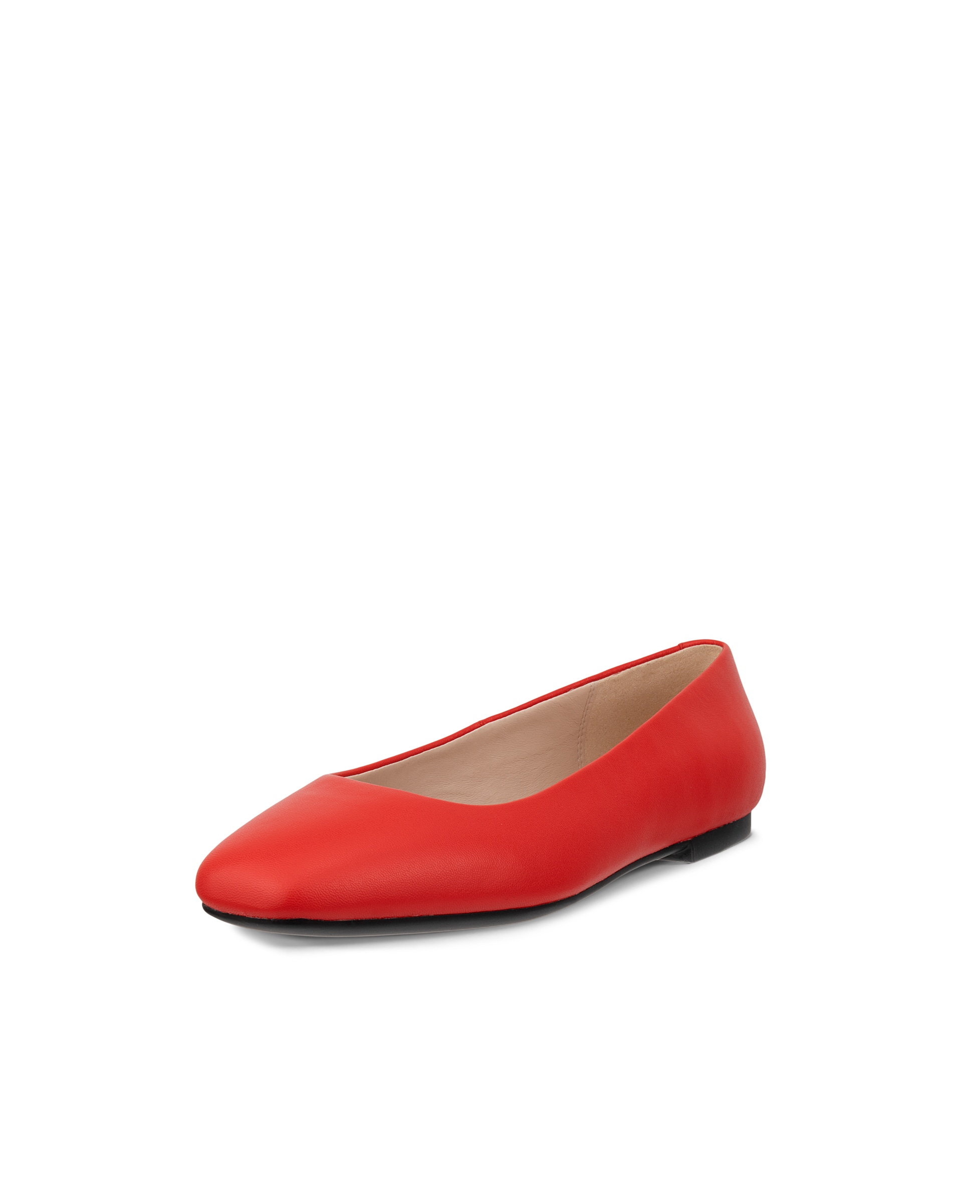 ECCO Margot ウィメンズ レザーバレリーナ - レッド - Main