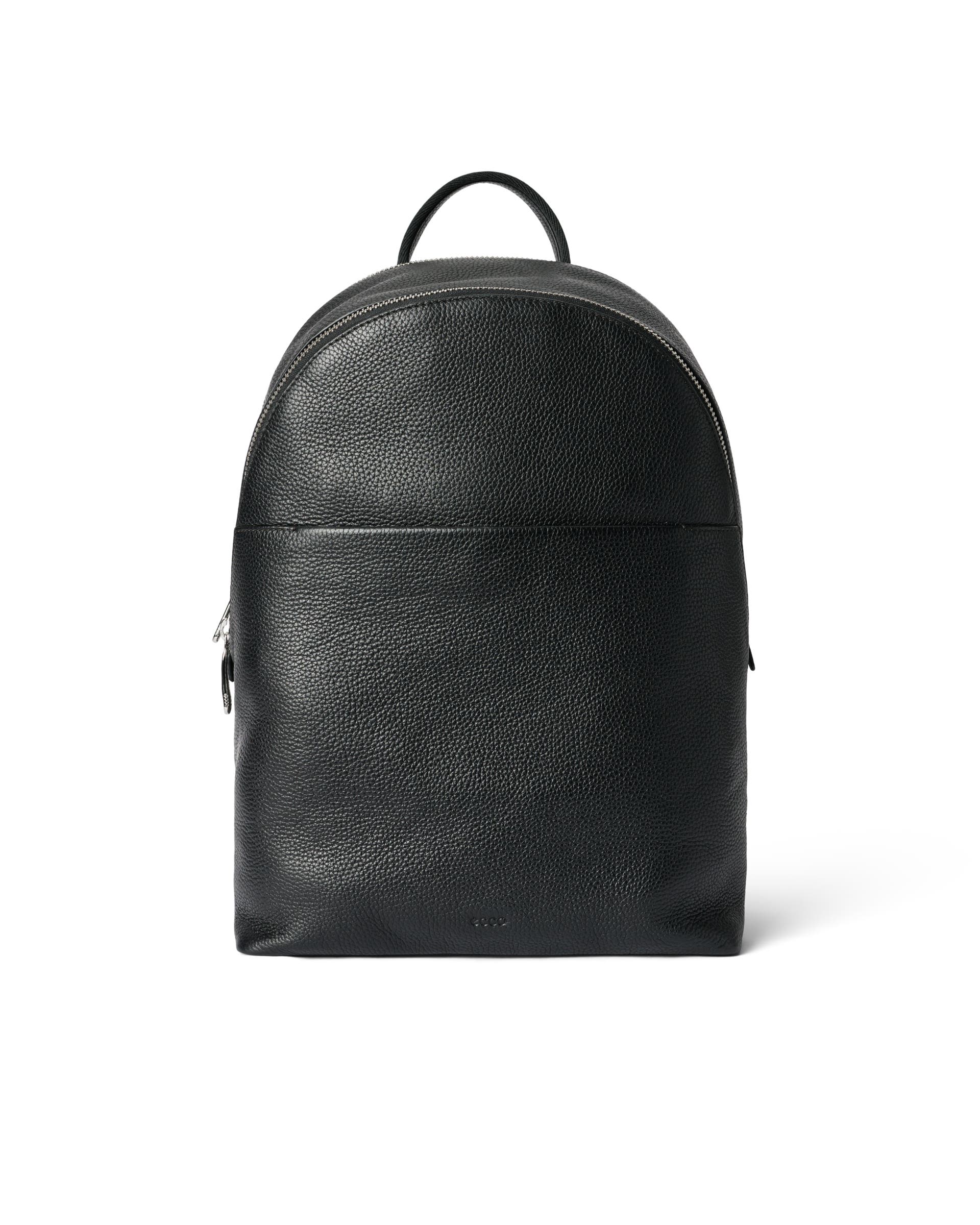 ECCO Round Pack Large Pebbled レザーバックパック - ブラック - Main