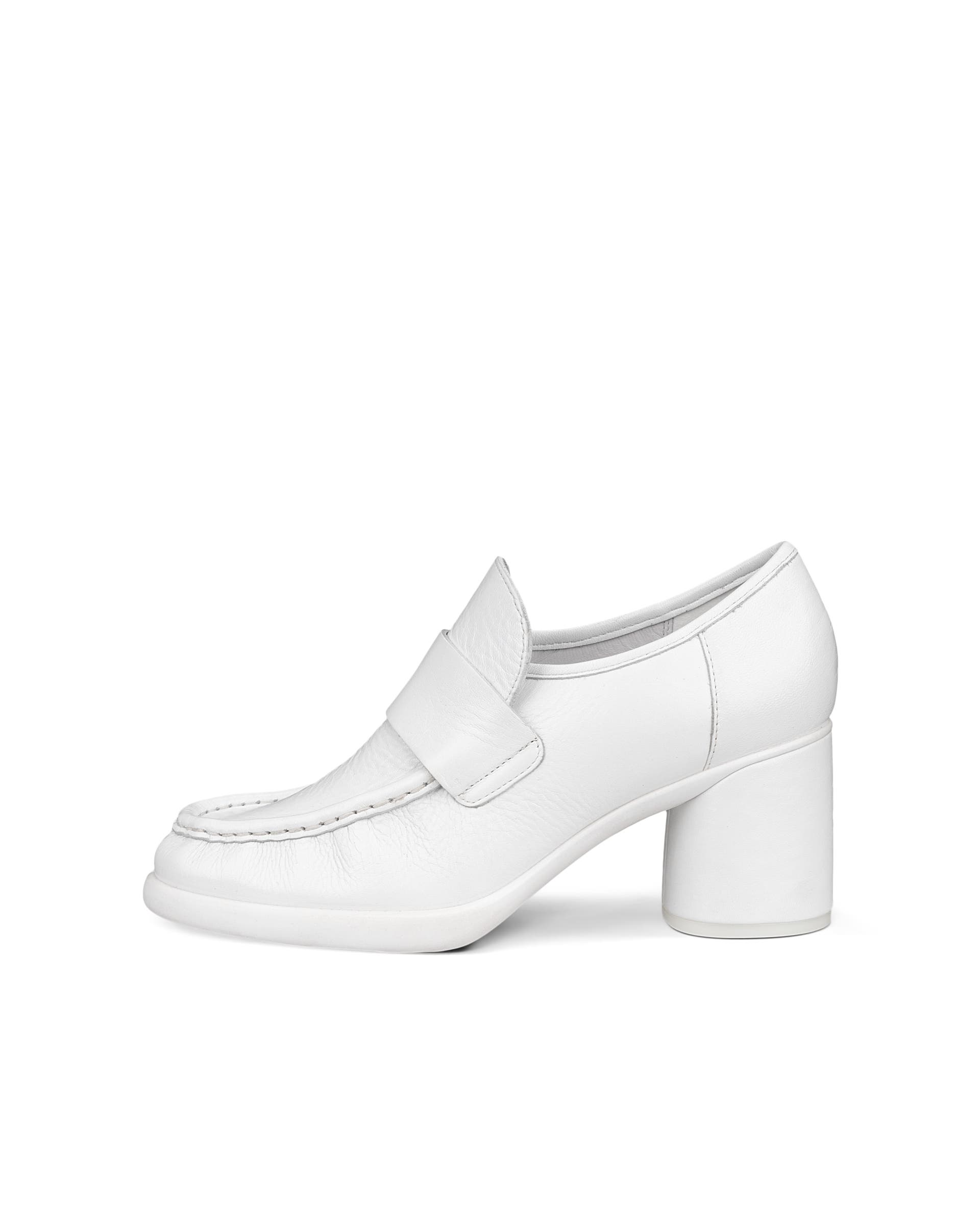 ECCO Sculpted LX 55 ウィメンズ レザーブロックヒール - ホワイト - Outside