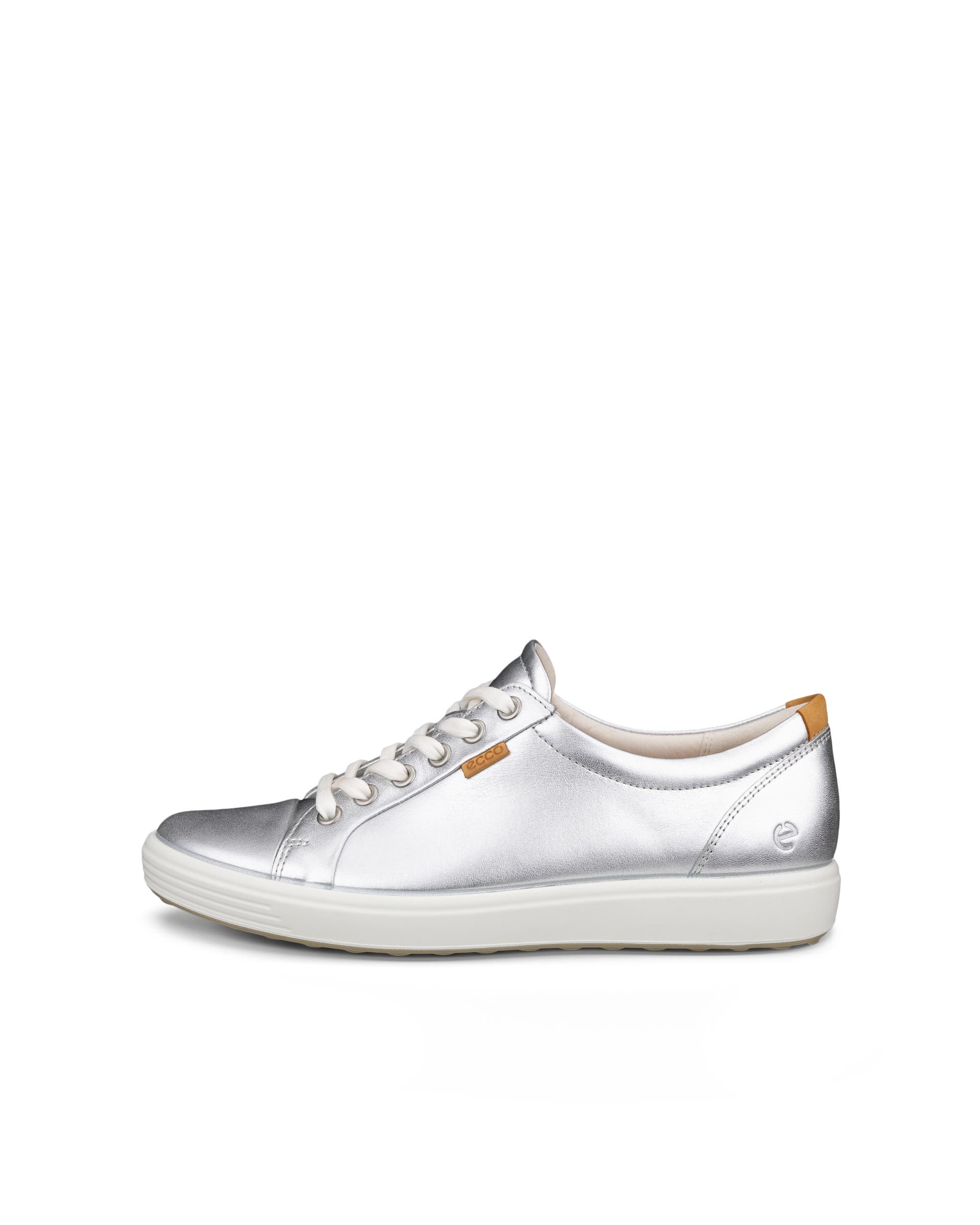 ECCO® Soft 7 Skinnsneaker dam - Silver - Outside