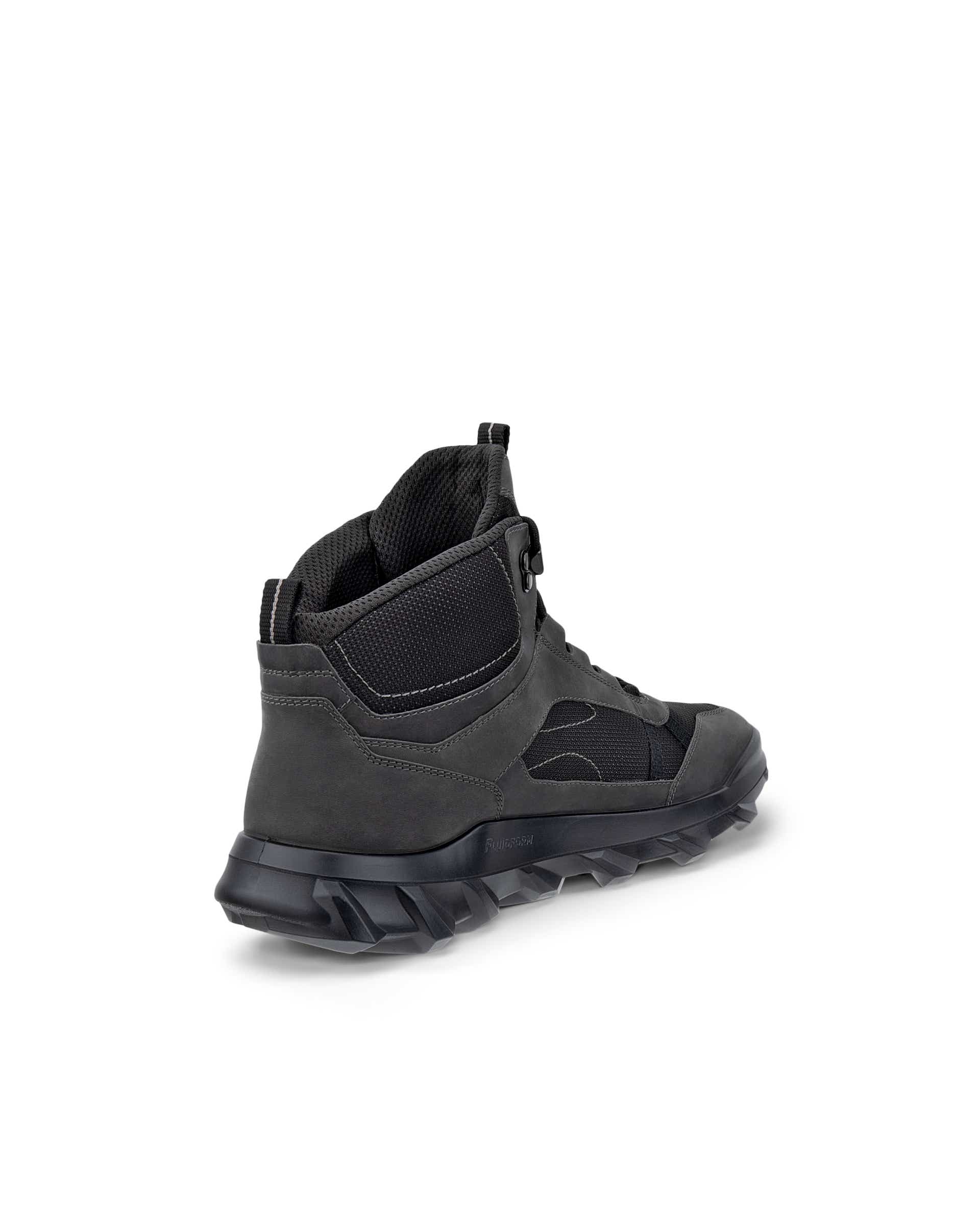 Men's ECCO® MX Nubuck Waterproof Mid-Cut Outdoor Boot - Grey - Back