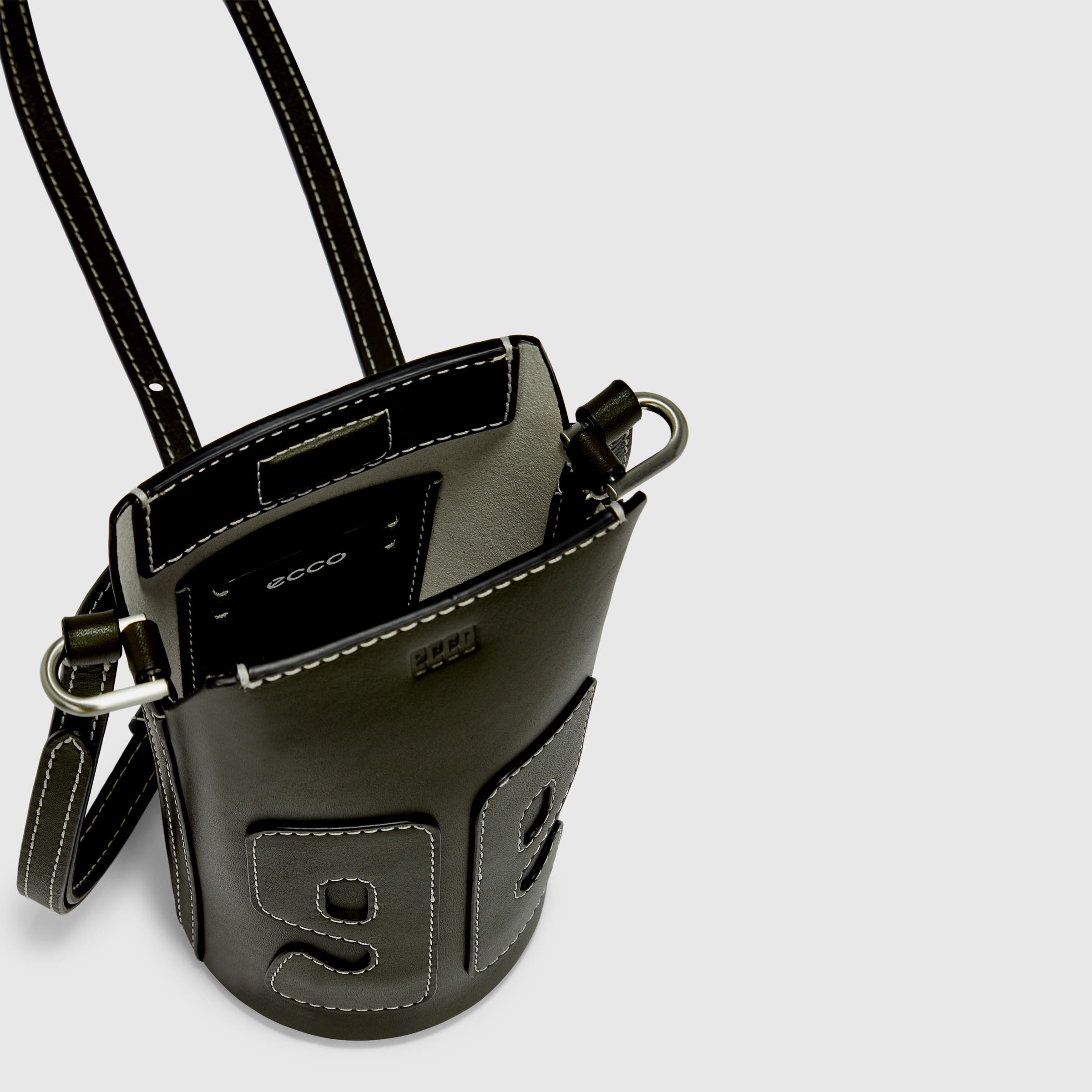 ECCO® E Pot Leather Crossbody Bag - Green - Inside