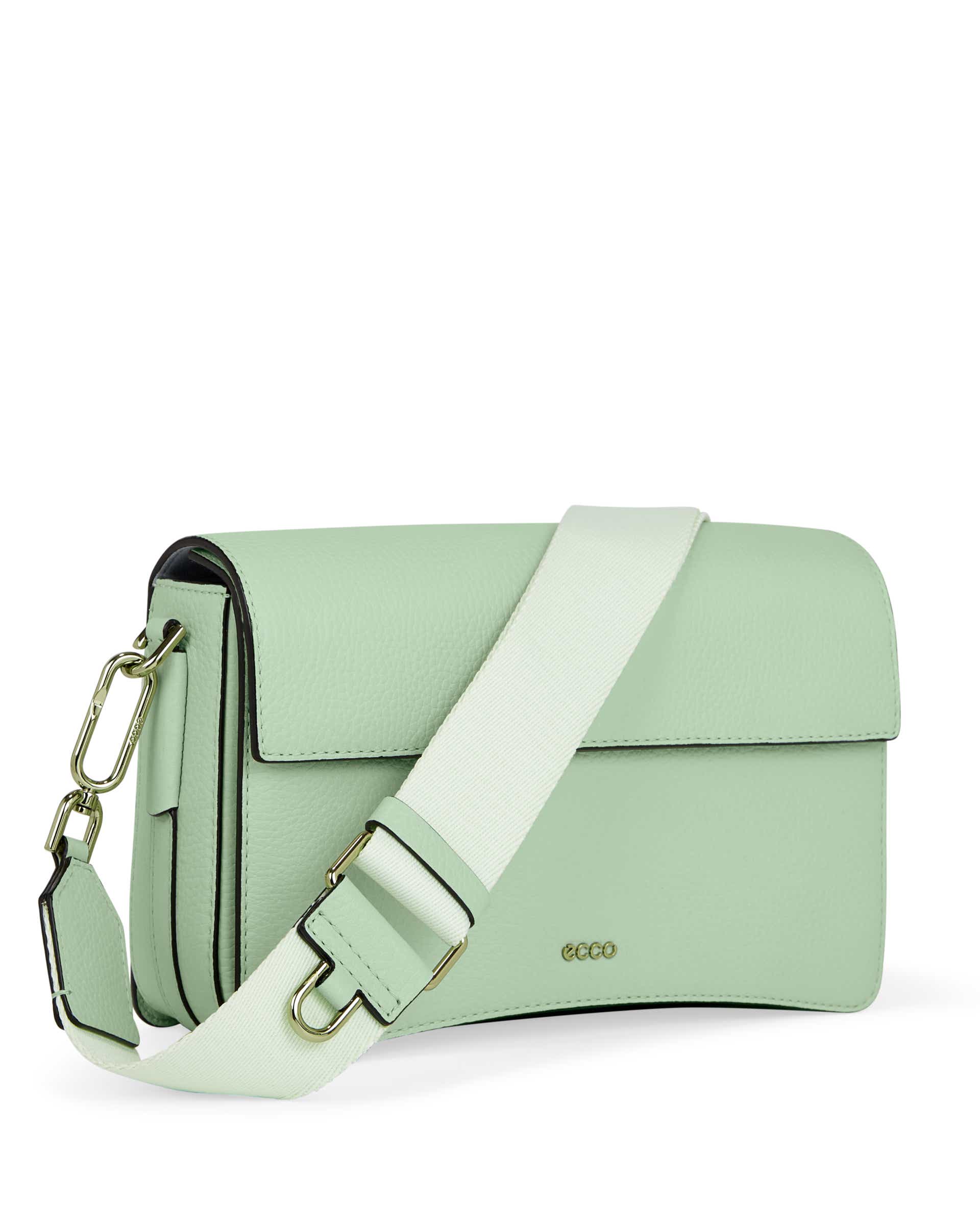 ECCO Pinch Large Pebbled Pop レザーピンチクロスボディバッグ - グリーン - Main