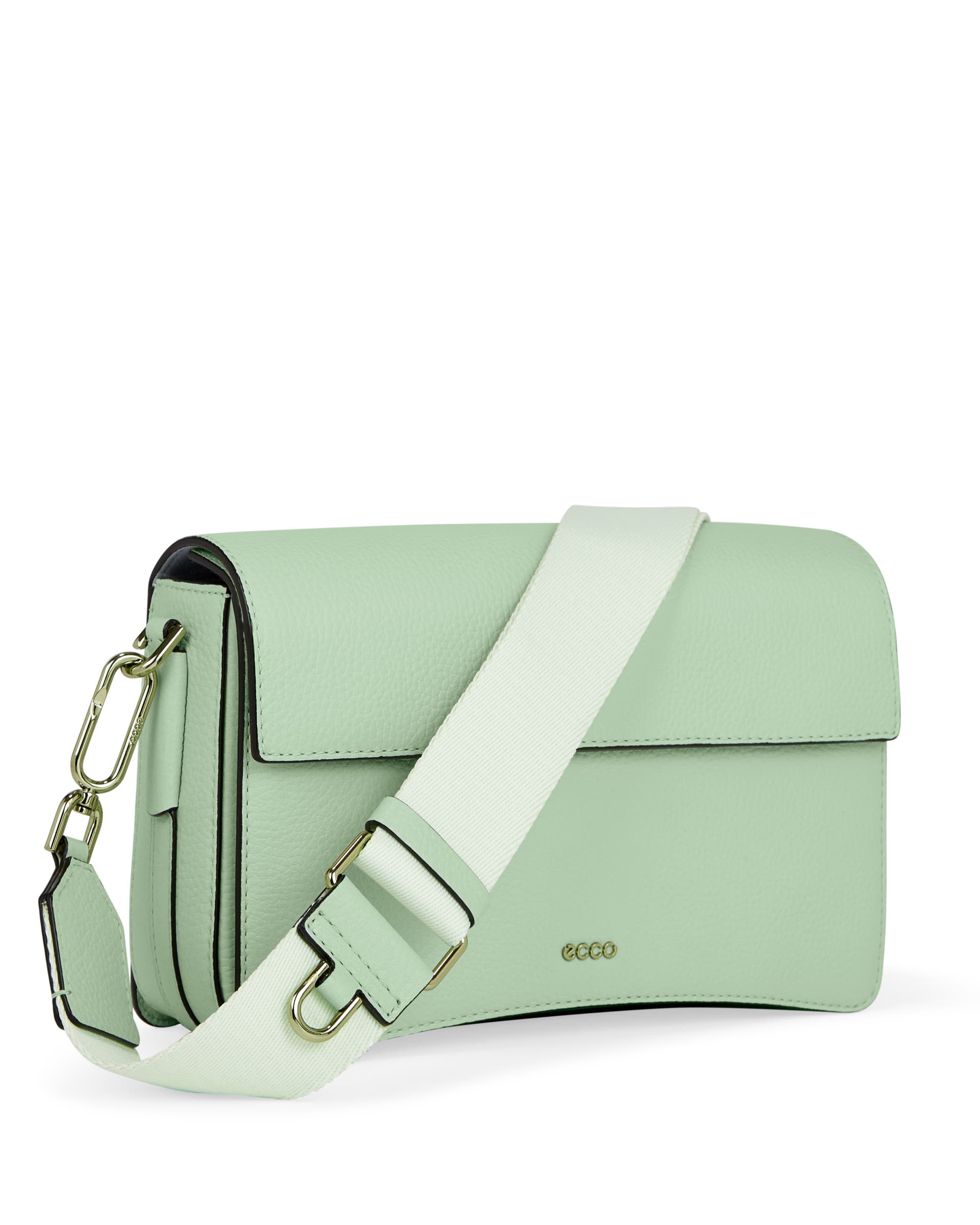 ECCO Pinch Large Pebbled Pop レザーピンチクロスボディバッグ - グリーン - Main
