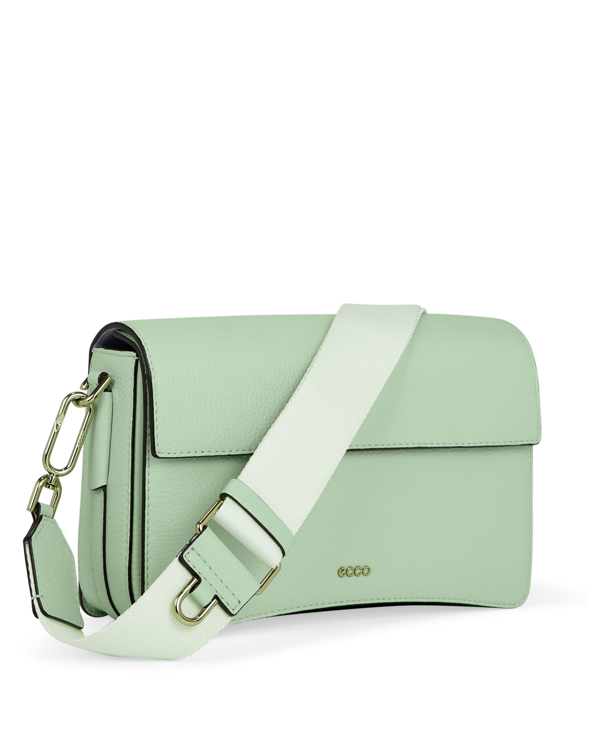 ECCO Pinch Large Pebbled Pop レザーピンチクロスボディバッグ - グリーン - Main