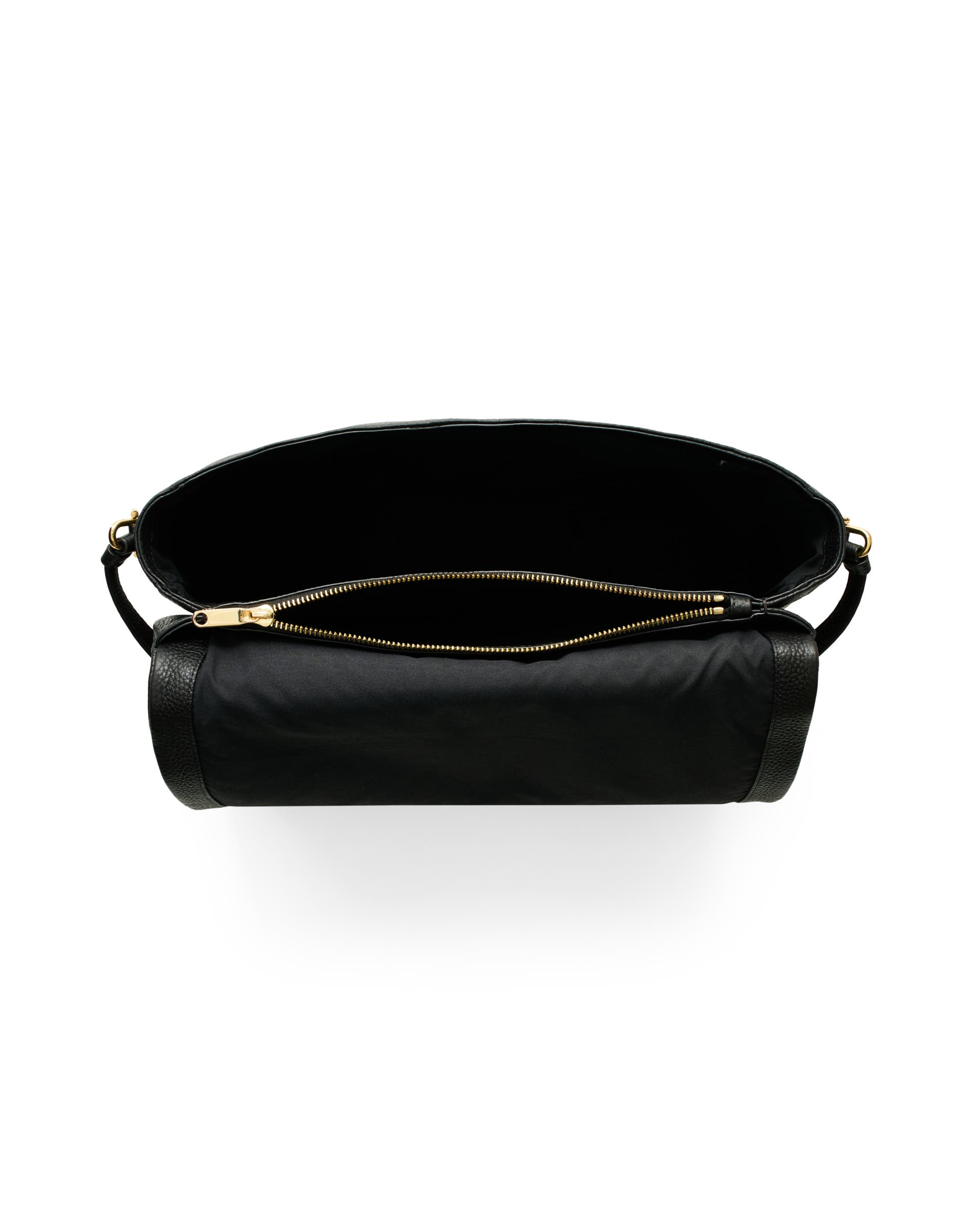 ECCO® Extra-Large Pinch Leather Shoulder Bag - Black - Birdeye