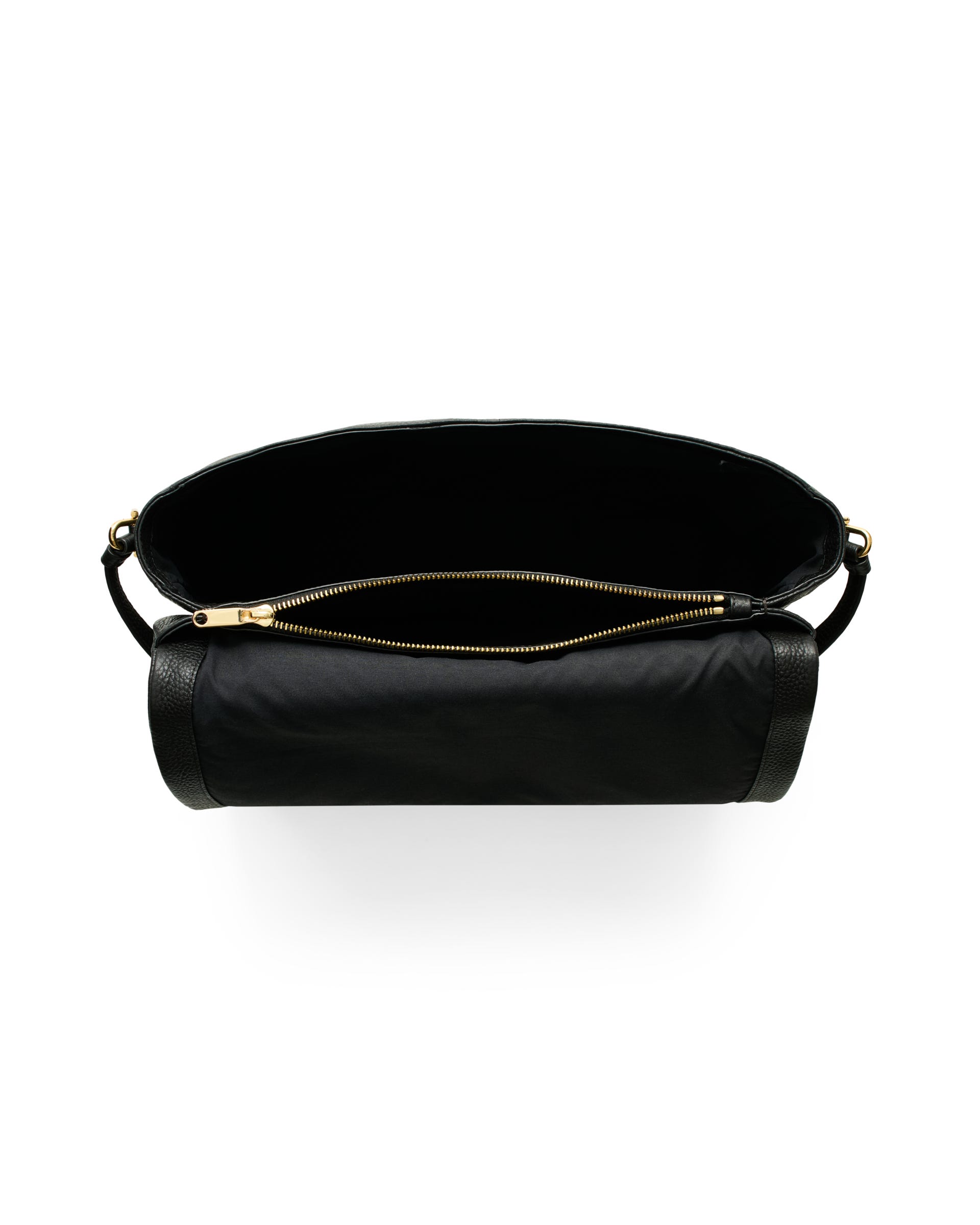 ECCO® Extra-Large Pinch Leather Shoulder Bag - Black - Birdeye