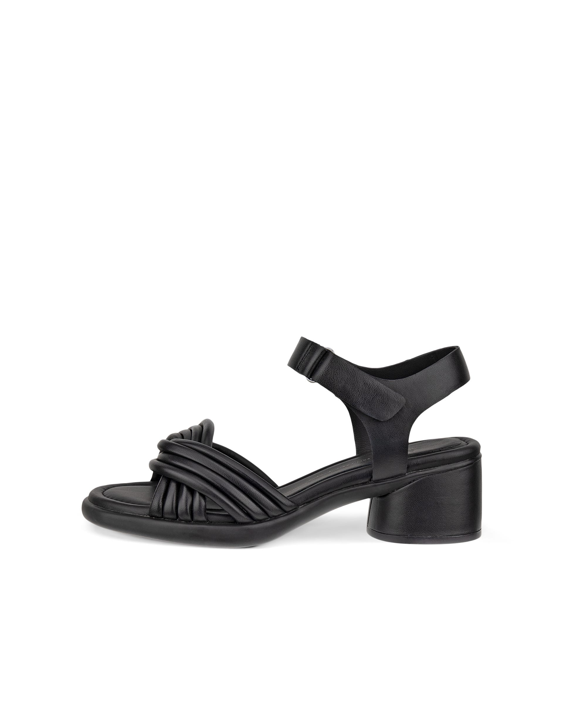 Women's ECCO® Sculpted Lx 35 Leather Heeled Sandal - Black - Outside