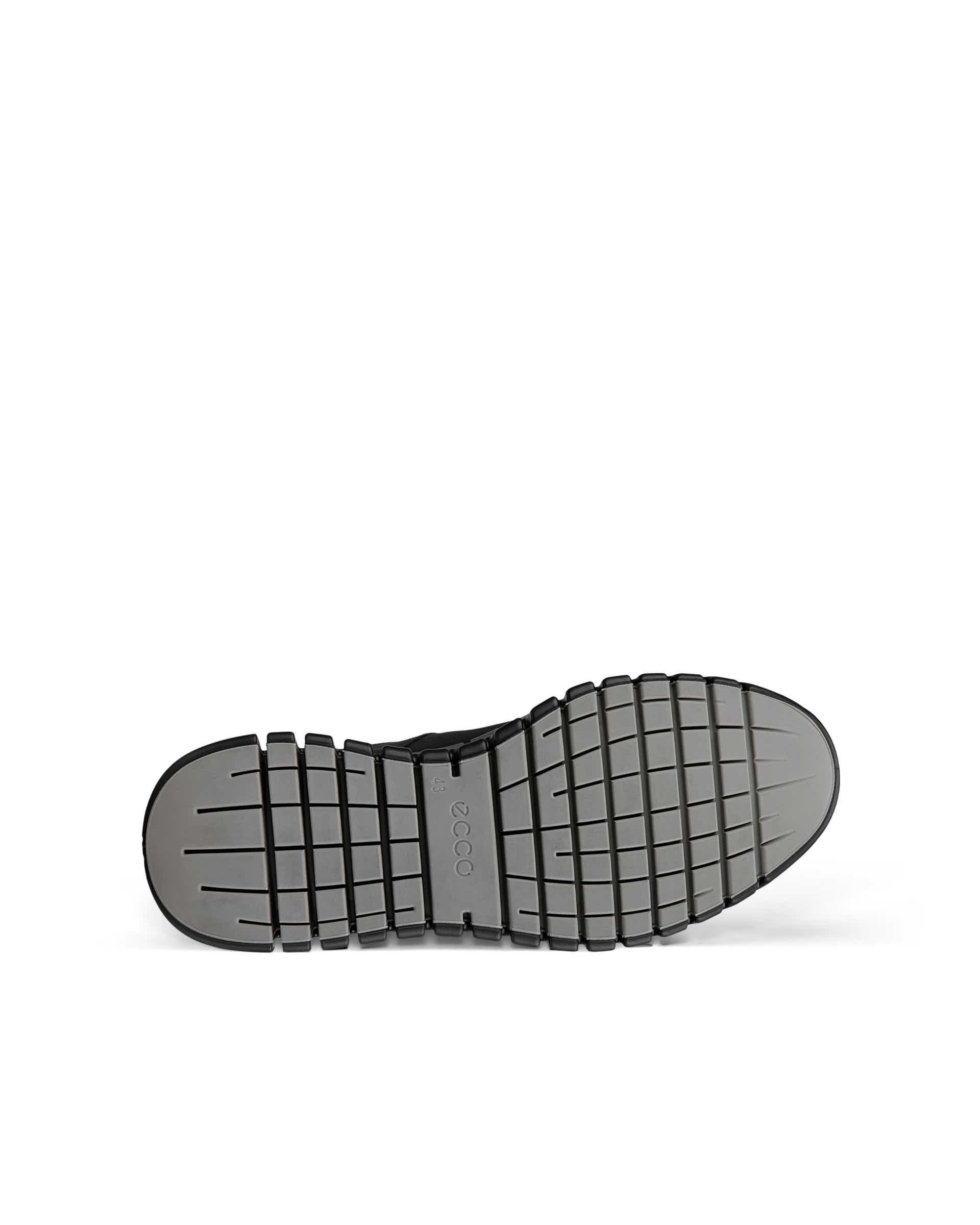 ECCO Gruuv Men メンズ レザースニーカー - ブラック - Sole