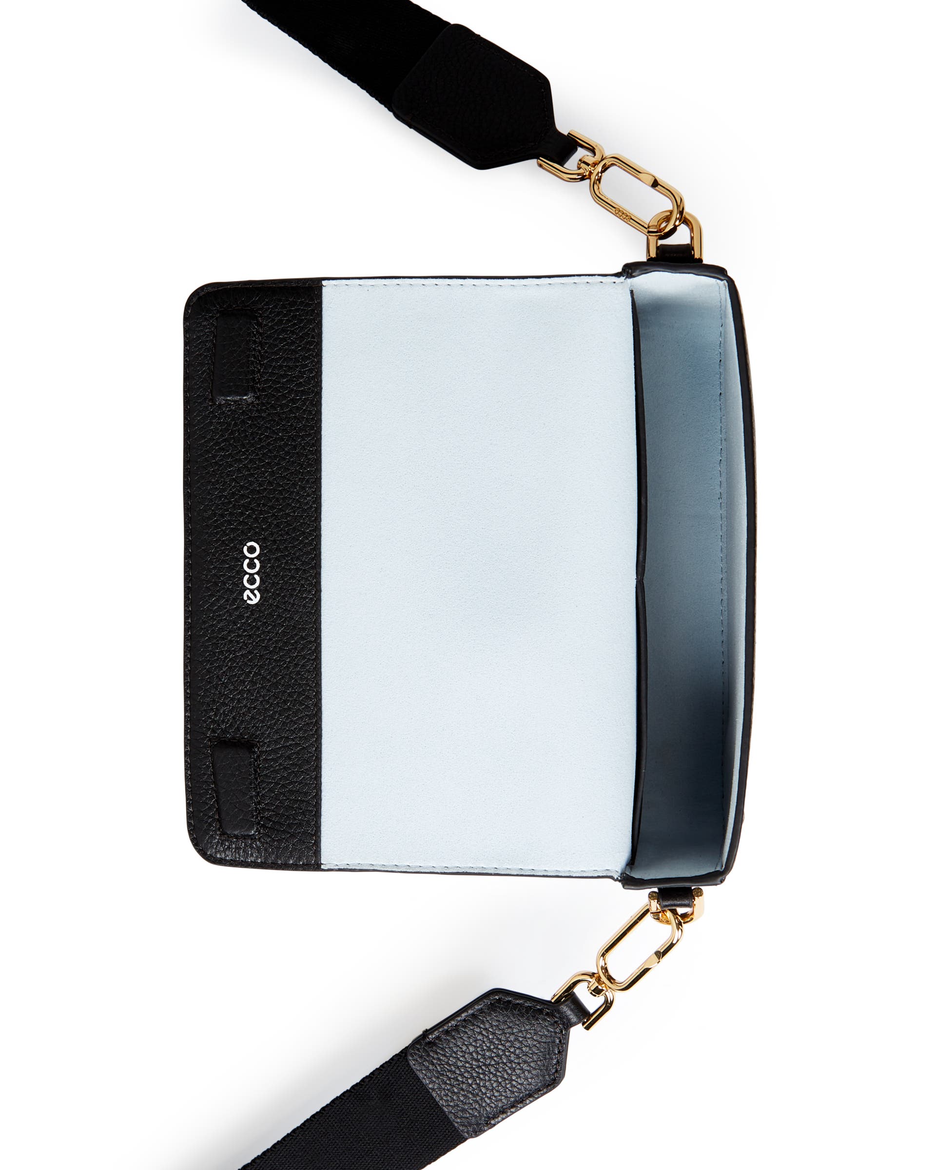 ECCO Pinch Small Pebbled レザークロスボディバッグ - ブラック - Birdeye