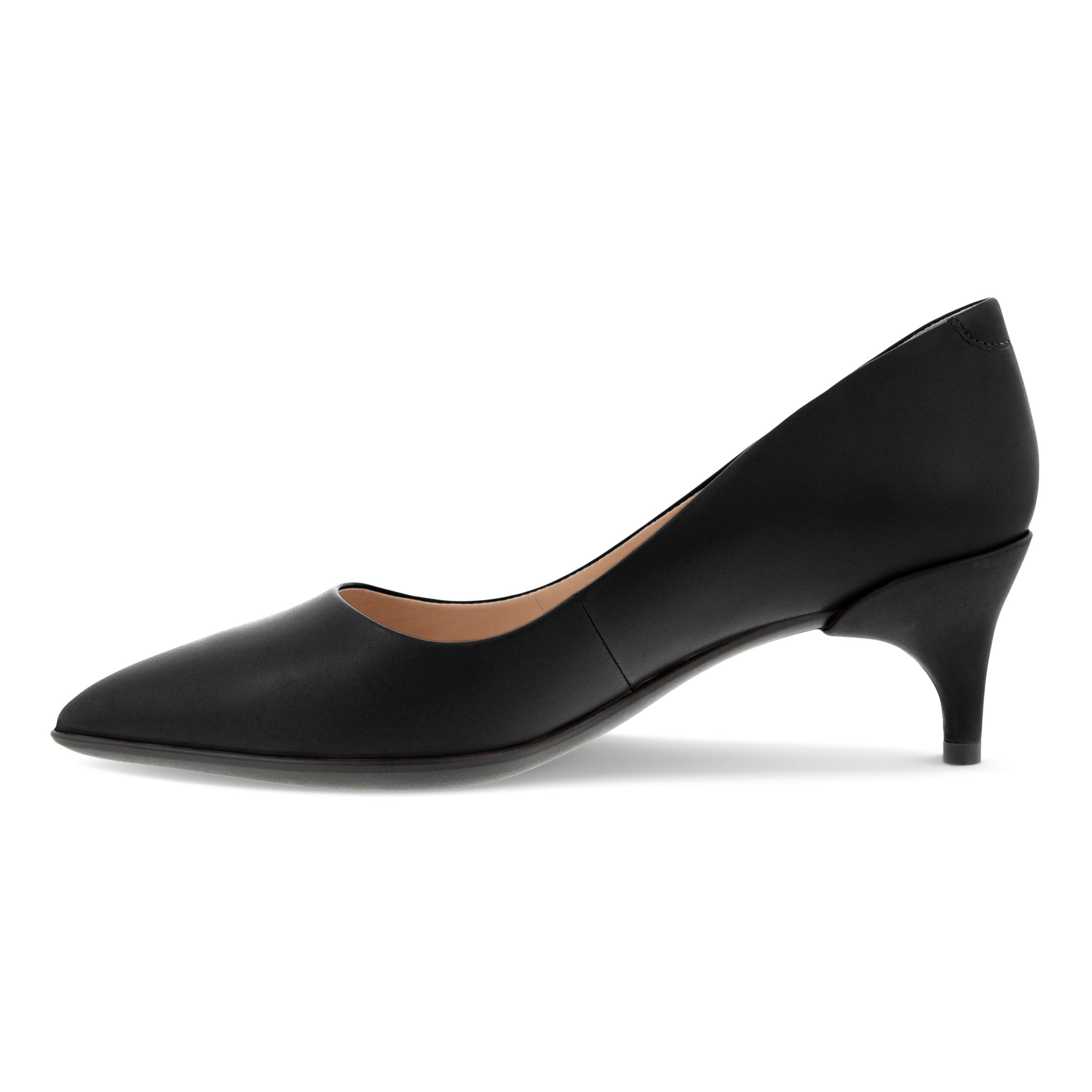 Women's ECCO® Shape Stiletto 45 Leather Stiletto Pump - Black - Inside