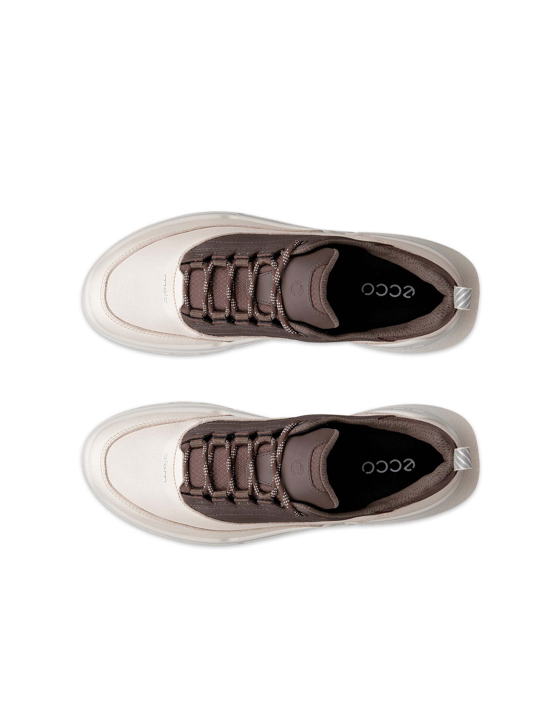 ECCO® BIOM 720 baskets en cuir Gore-Tex pour femme - Beige - Top left pair