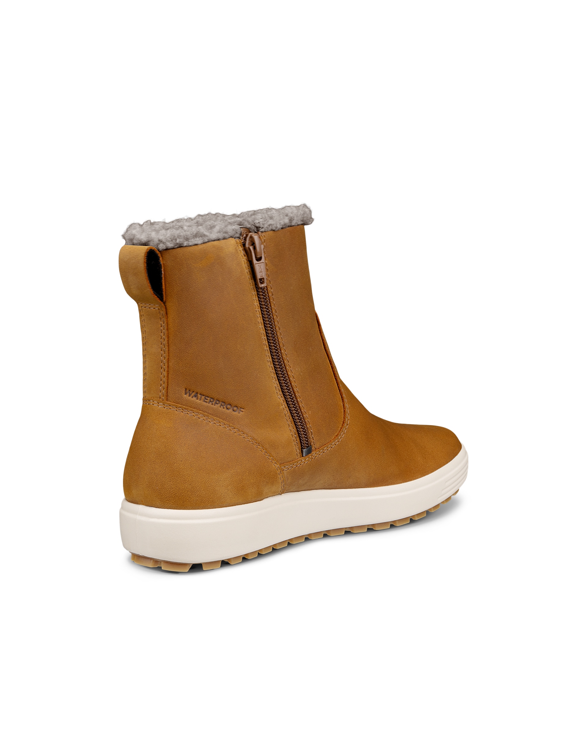 Women's ECCO® Soft 7 Tred Nubuck Mid-Cut Boot - Brown - Back