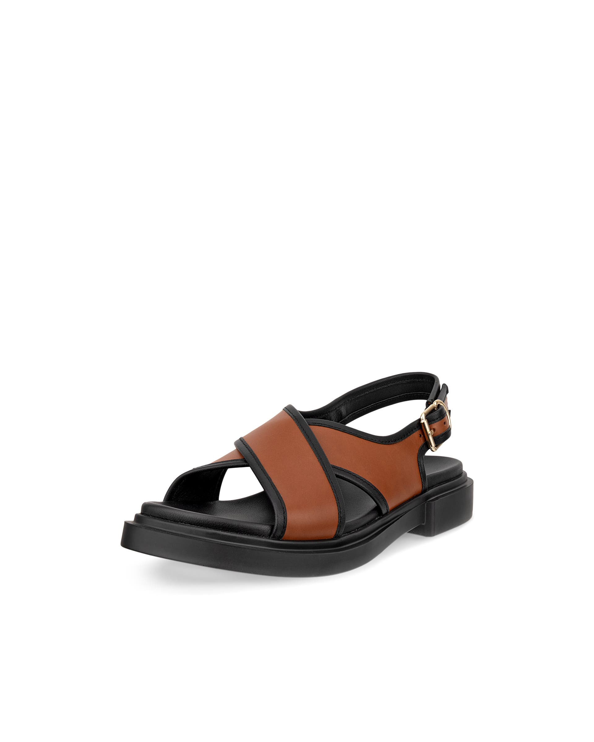 Women's ECCO® METROPOLE SEOUL Leather Sandal - Brown - Main