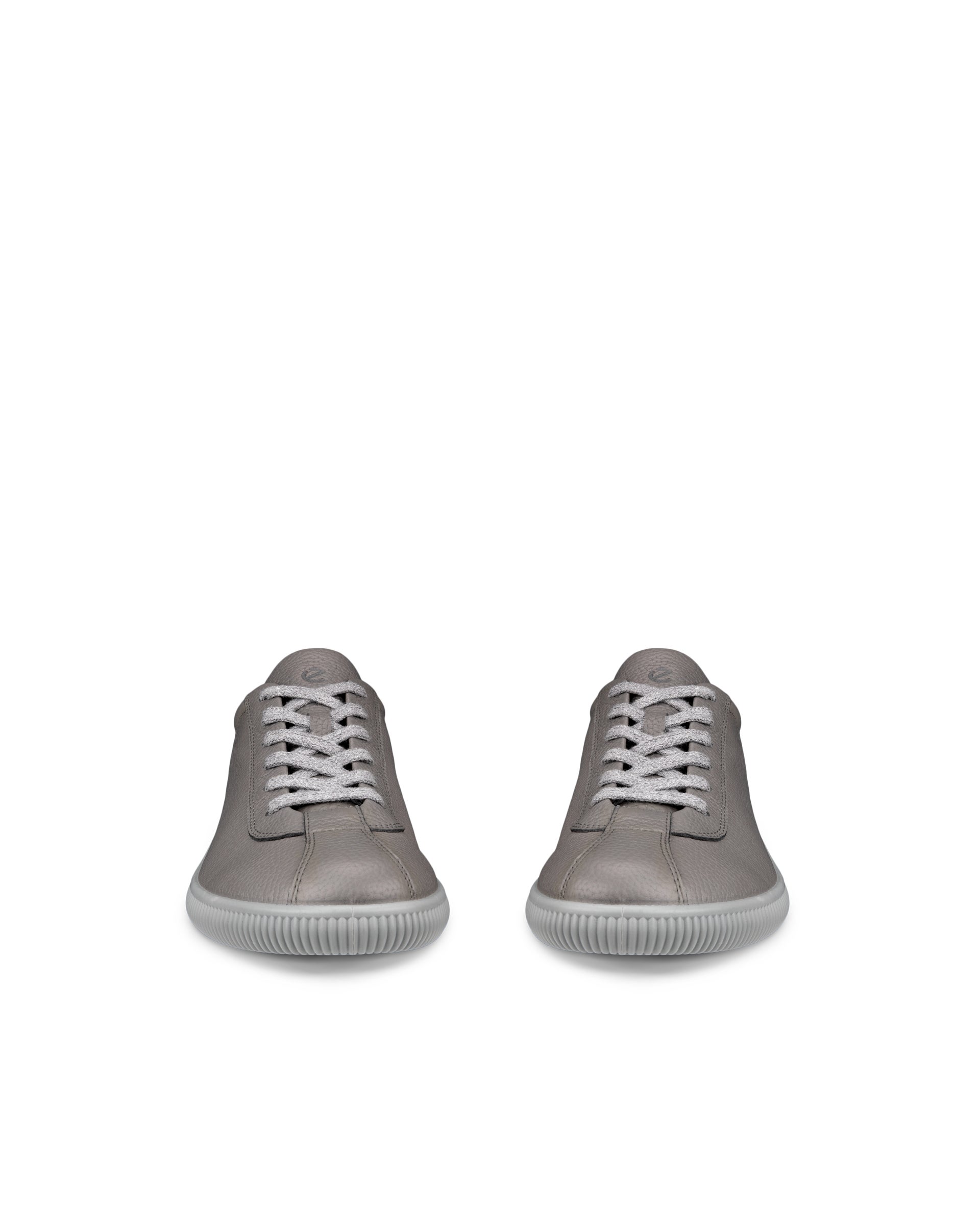 Zapatillas de piel ECCO® Soft Zero para hombre - Gris - Front pair