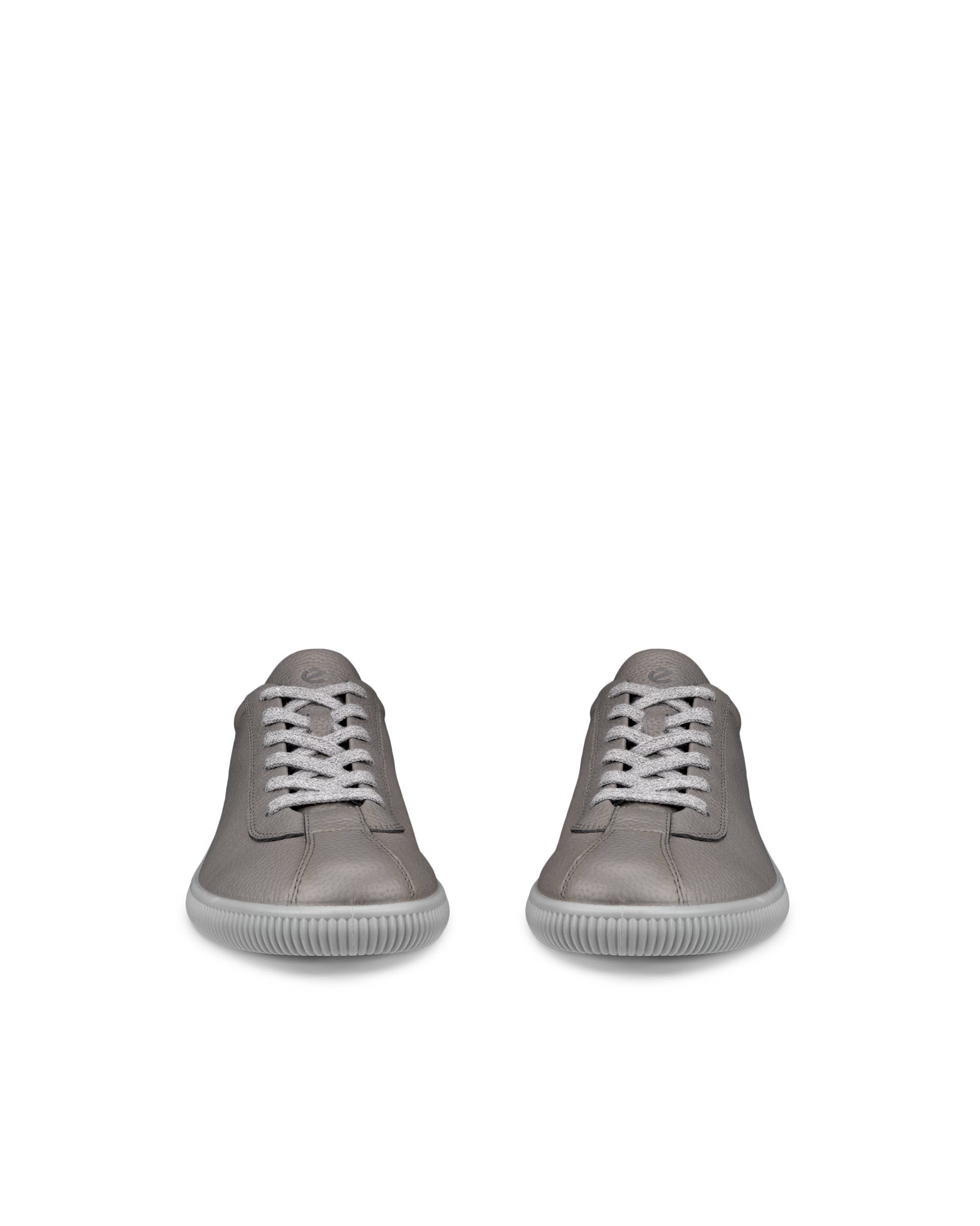 Men's ECCO® Soft Zero Leather Sneaker - Grey - Front pair
