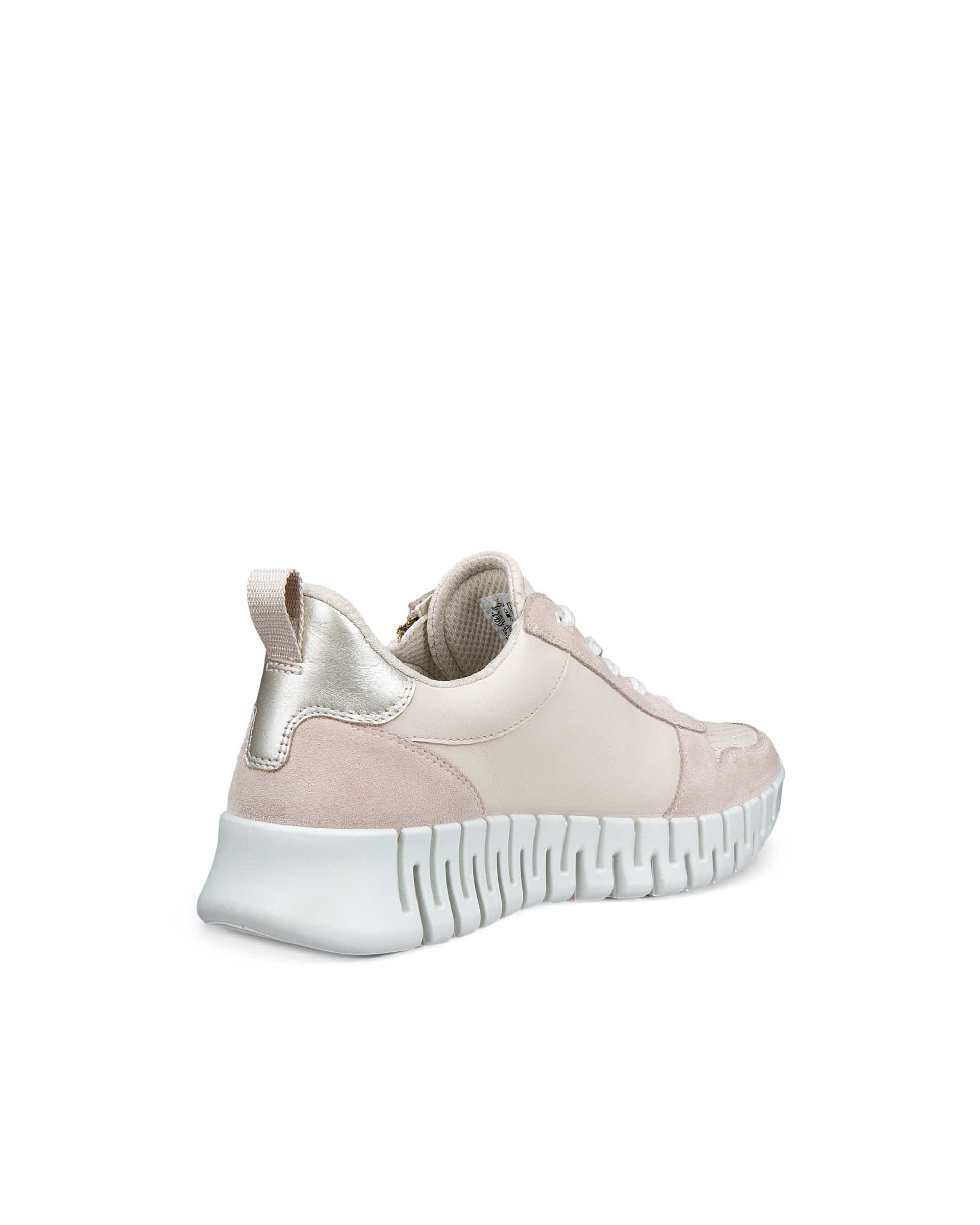 ECCO® GRUUV Damen Sneaker aus Leder & Textil - Beige - Back