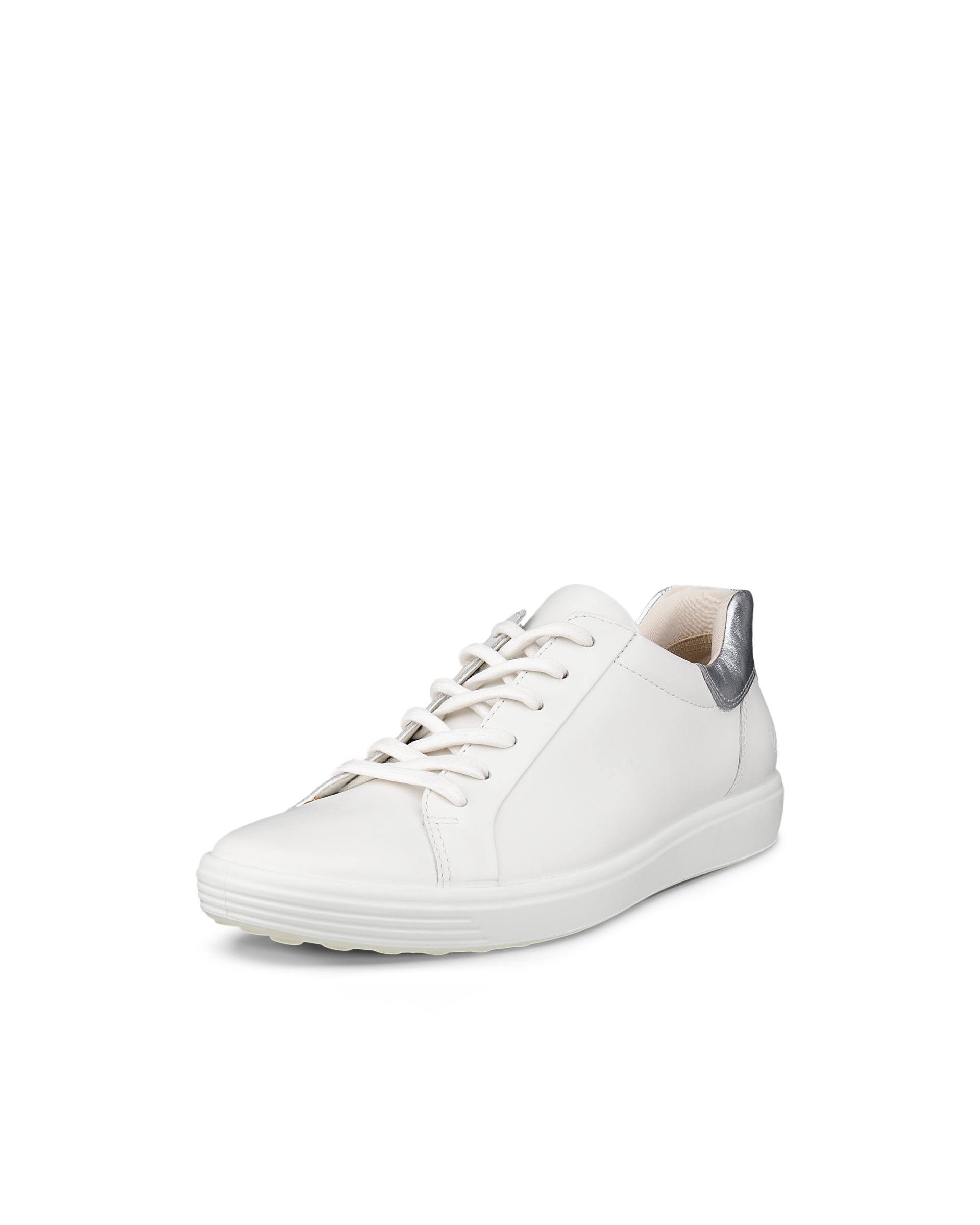 ECCO® Soft 7 Dames leren sneaker - Wit - Main