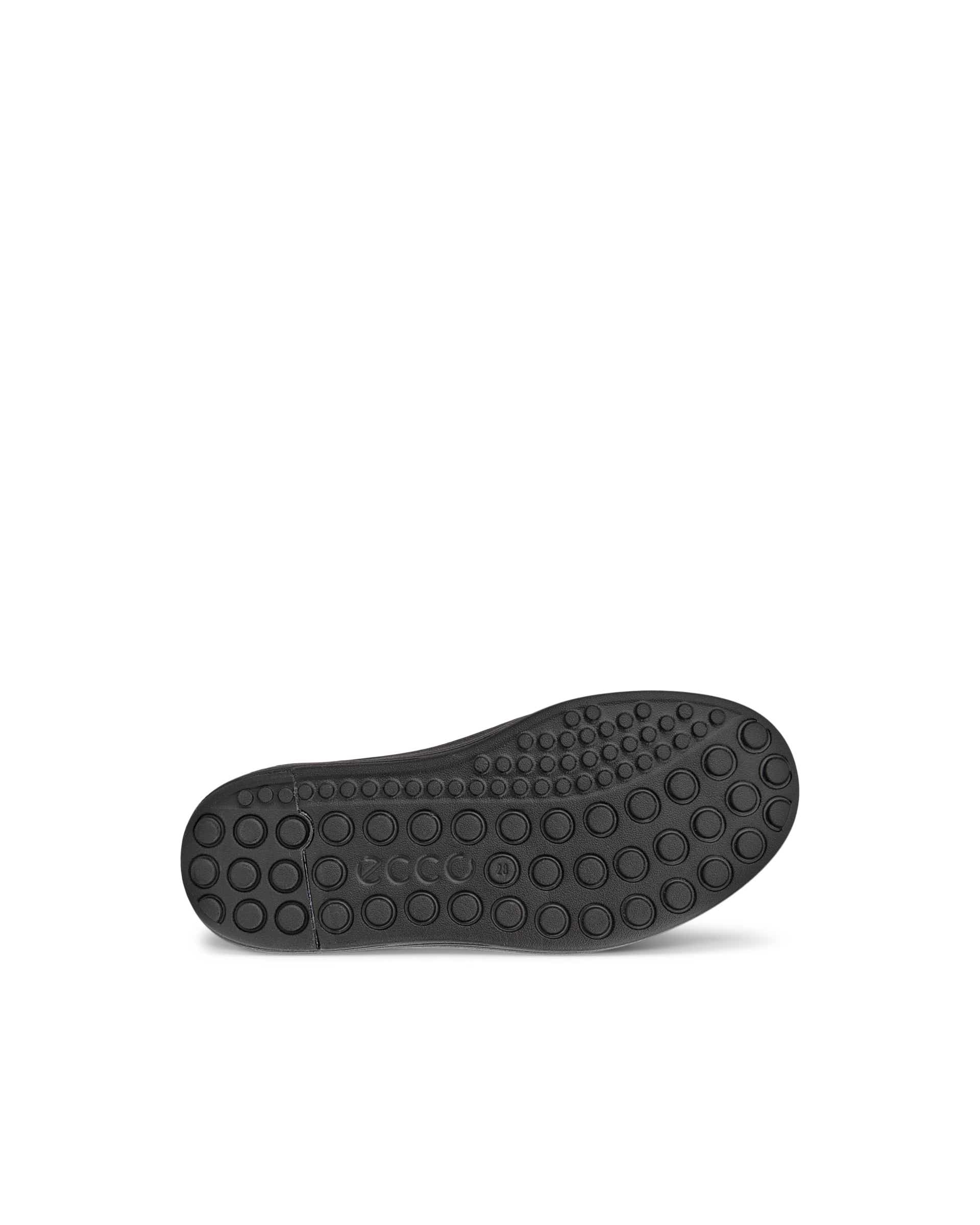 Kids' ECCO® Soft 60 Leather Trainer - Black - Sole