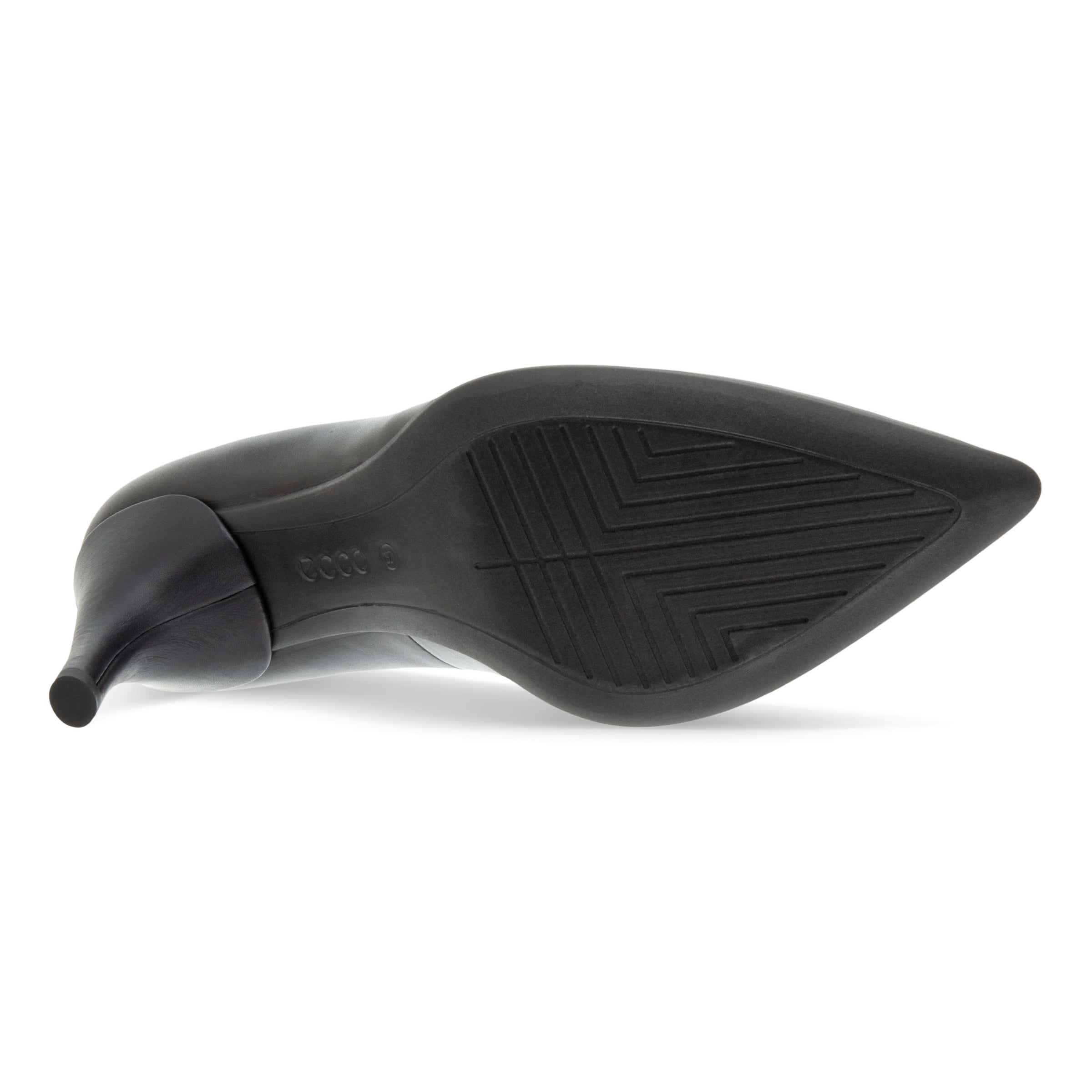Women's ECCO® Shape Stiletto 75 Leather Stiletto Pump - Black - Sole