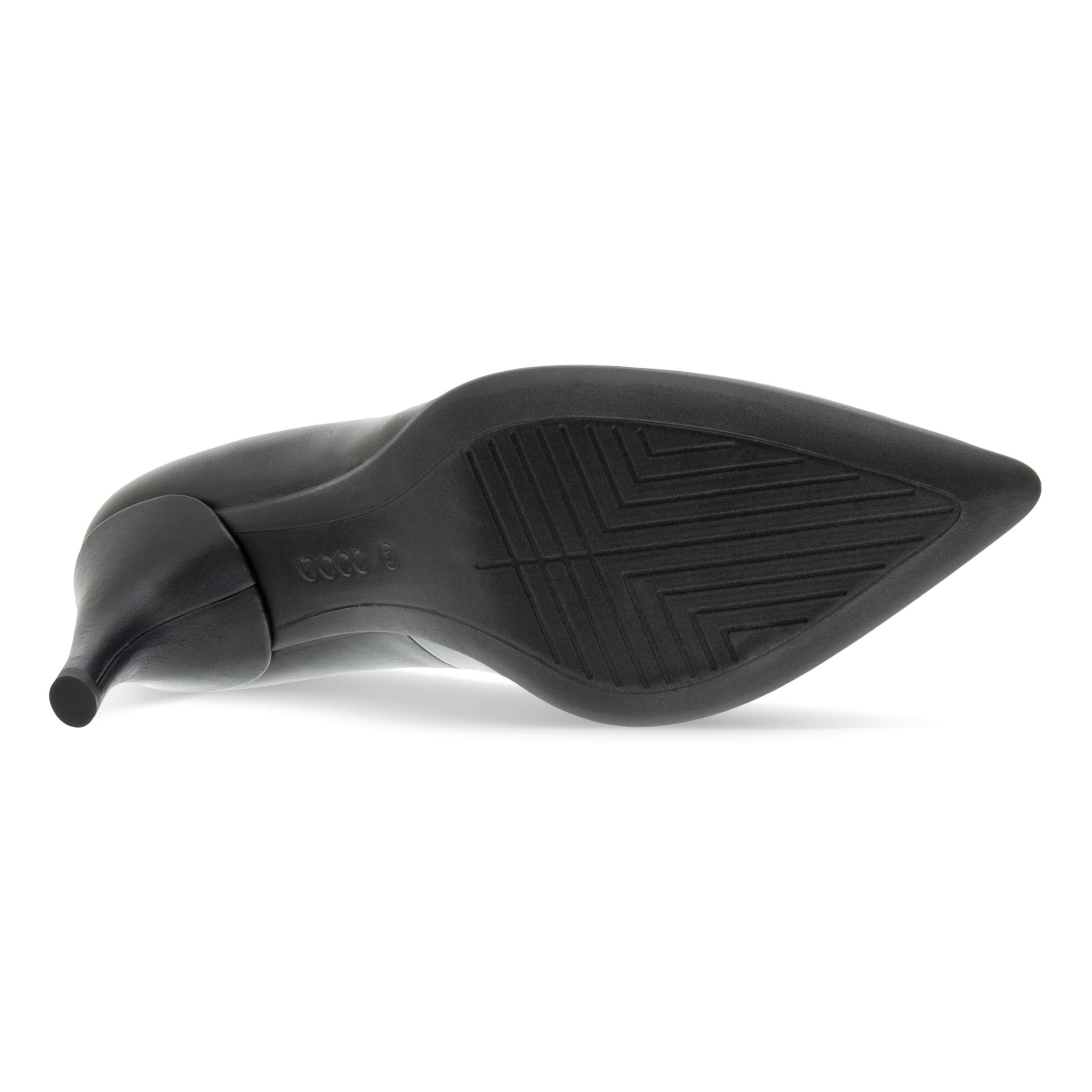 Women's ECCO® Shape Stiletto 75 Leather Stiletto Pump - Black - Sole