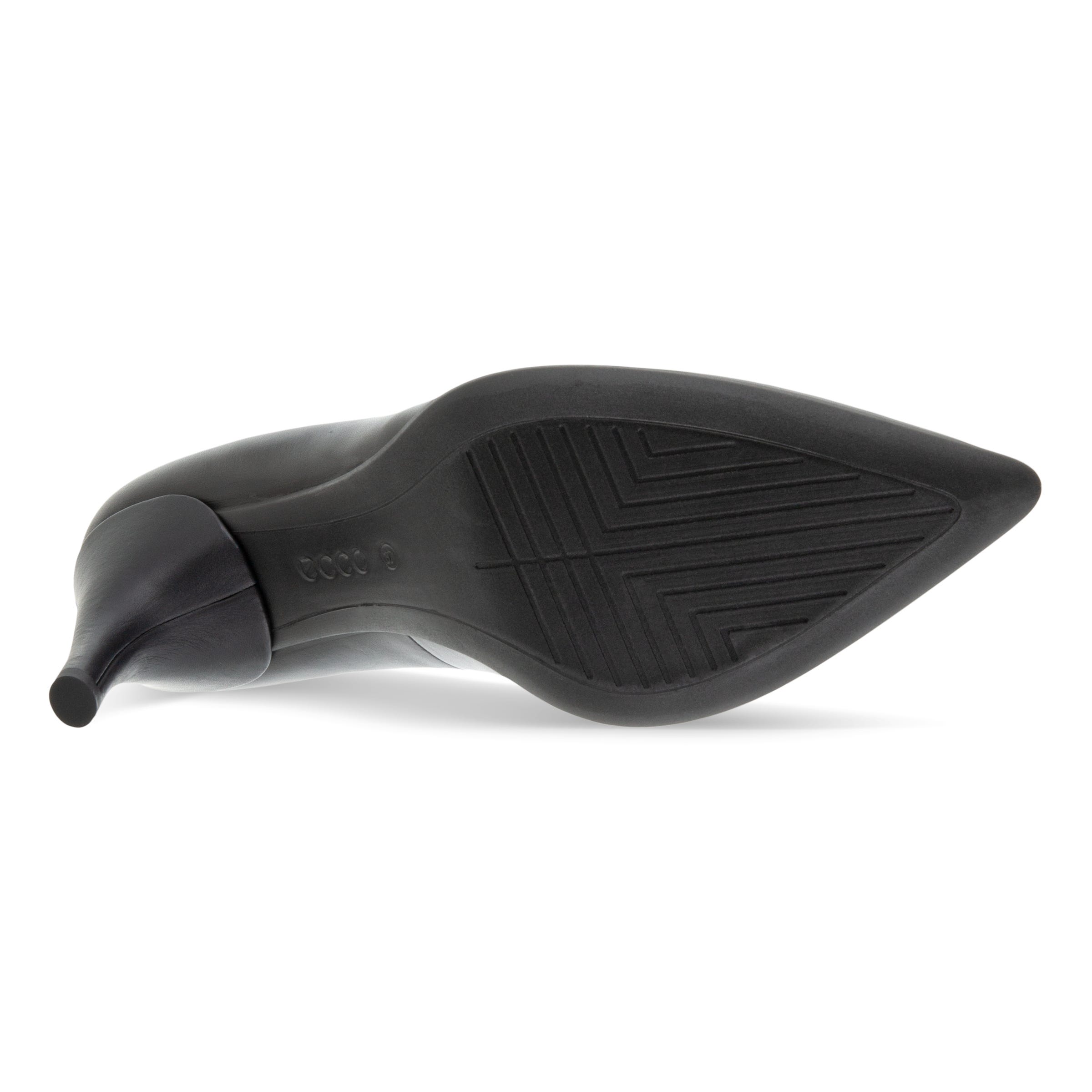 Women's ECCO® Shape Stiletto 75 Leather Stiletto Pump - Black - Sole
