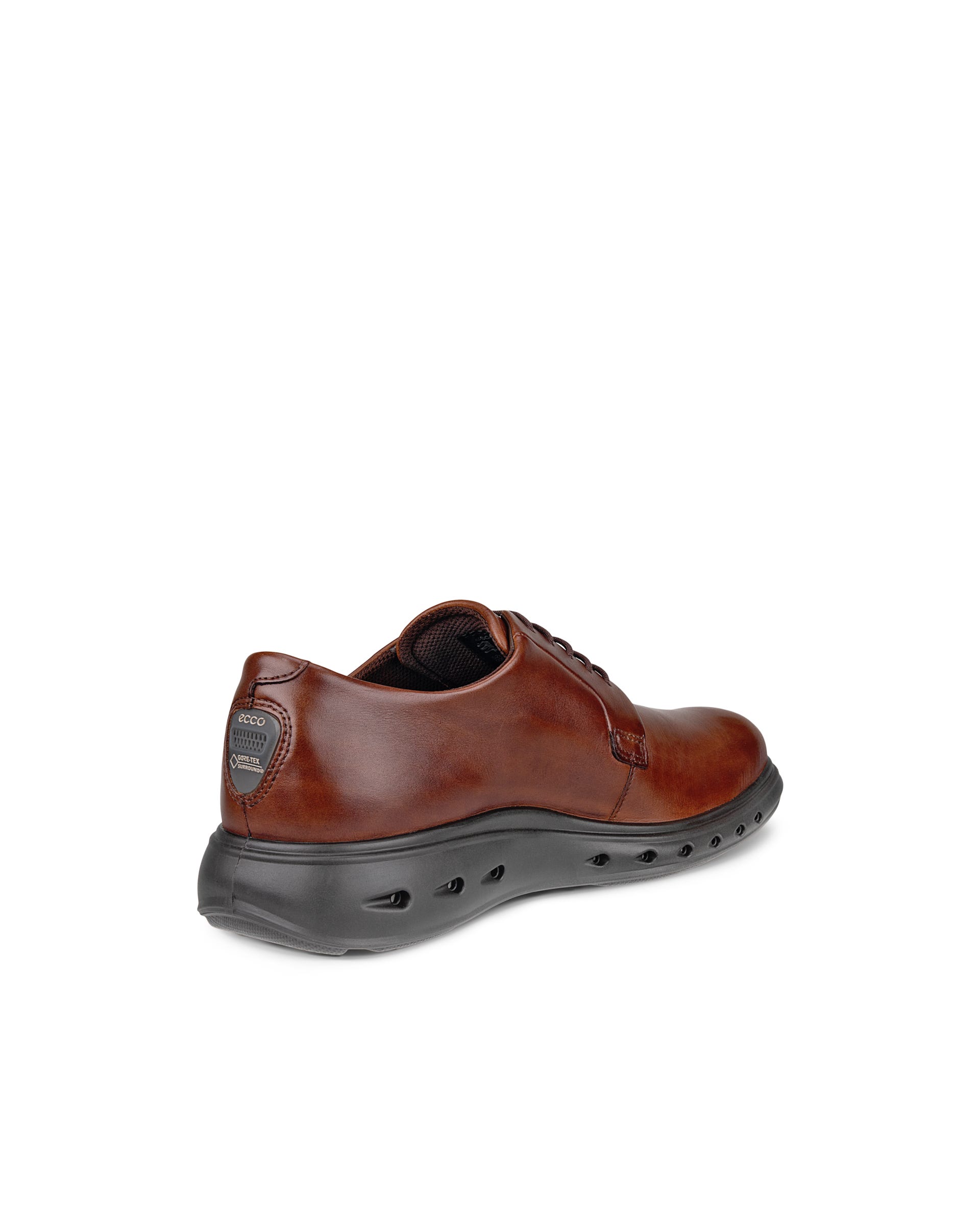 ECCO Men's Hybrid 720 Waterproof Derby Shoes - Brown - Back