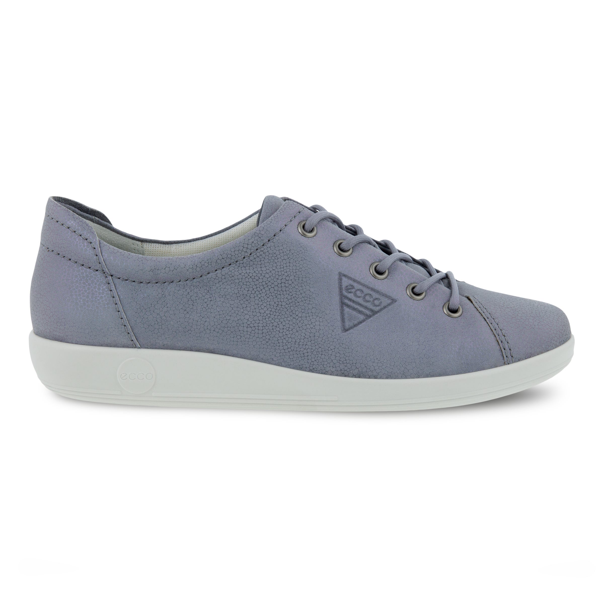 Women's ECCO® Soft 2.0 Leather Walking Shoe - Blue - Outside