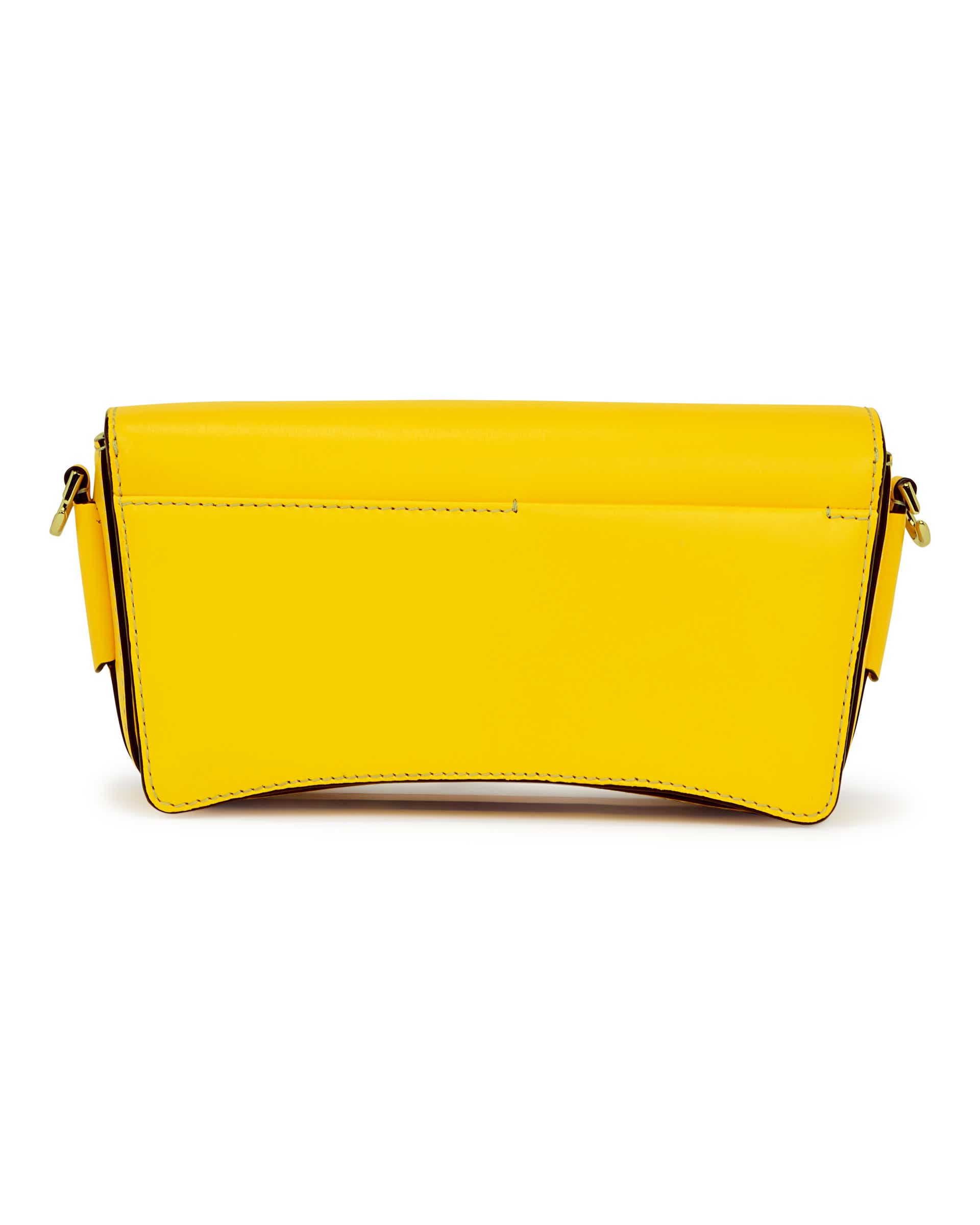 ECCO Pinch Lock Wave レザークロスボディバッグ - イエロー - Back