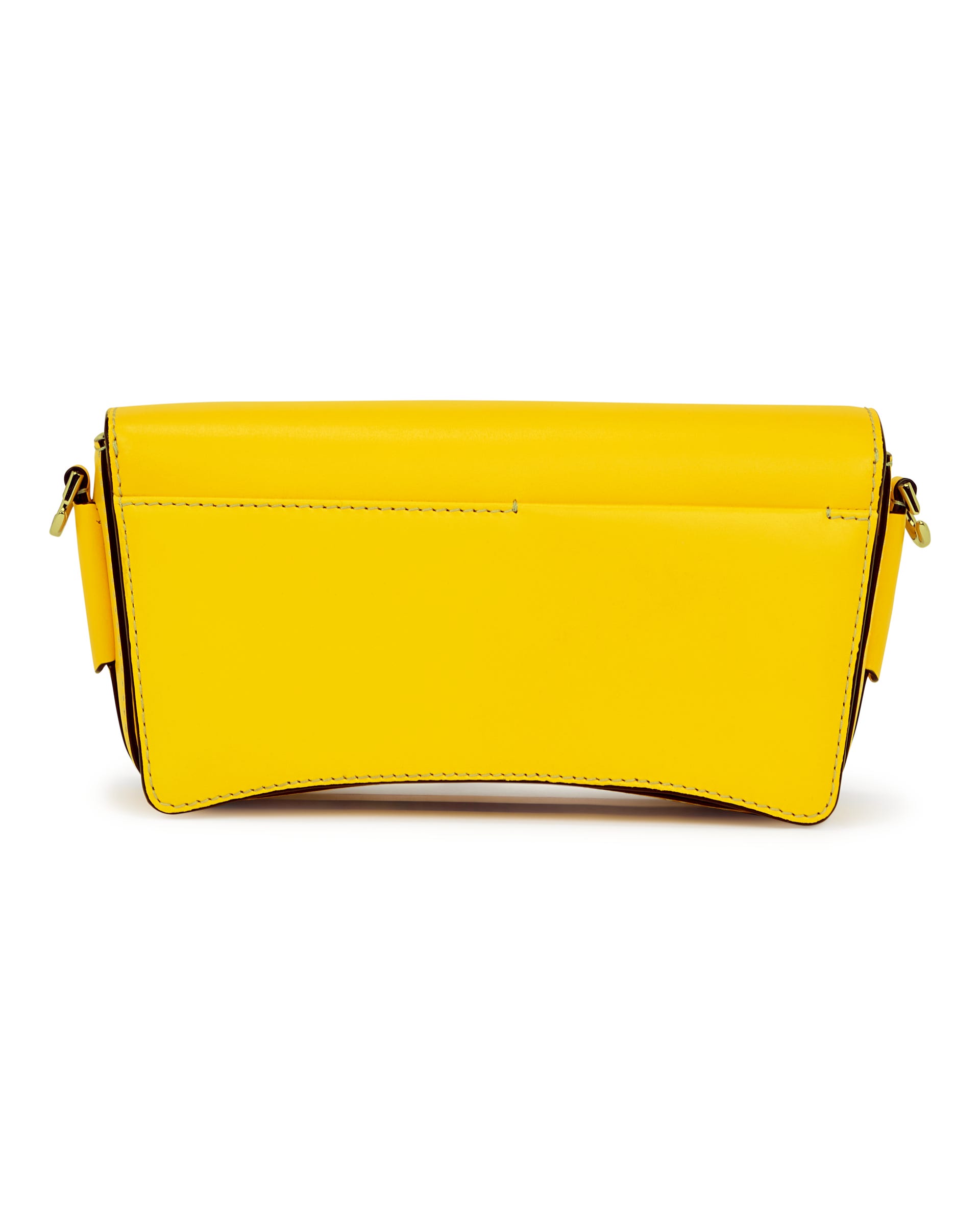 ECCO Pinch Lock Wave レザークロスボディバッグ - イエロー - Back