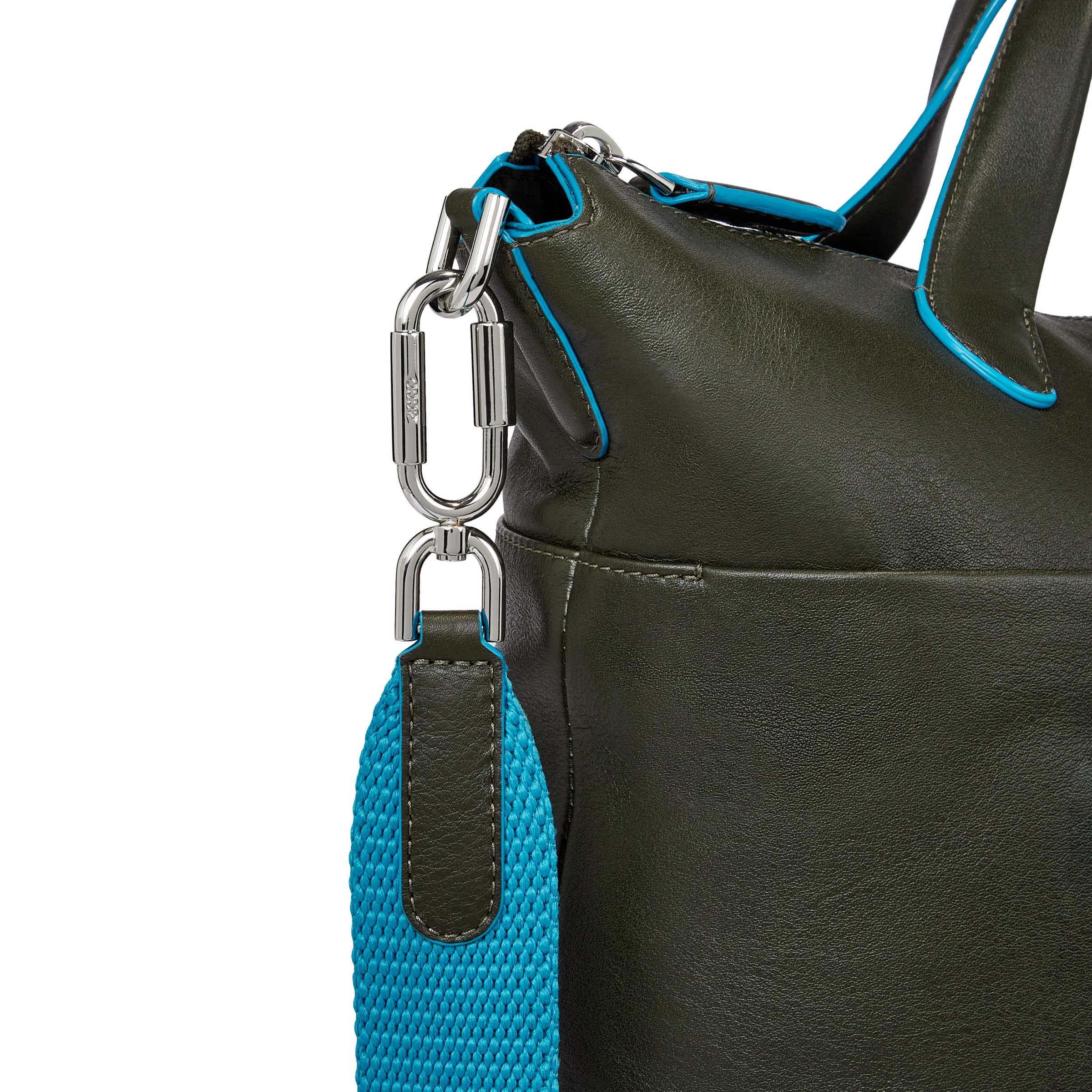 ECCO® E Emblem Leather Tote Bag - Green - Detail-1