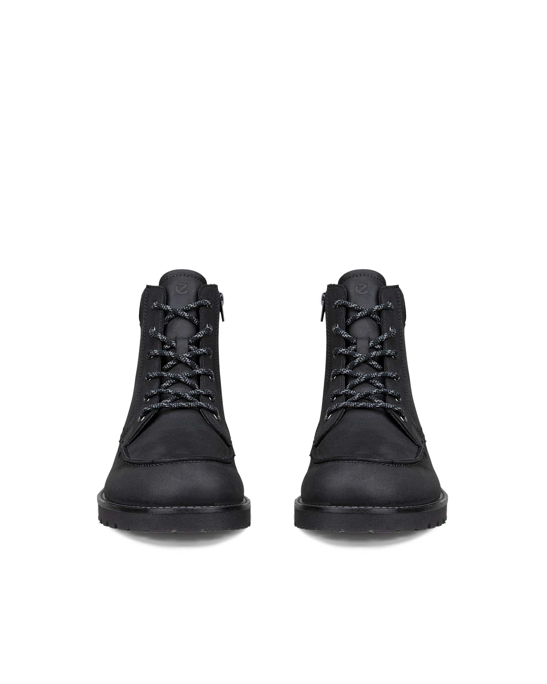 Men's ECCO® CHARLESTOWN Nubuck Waterproof Lace-Up Boot - Black - Front pair