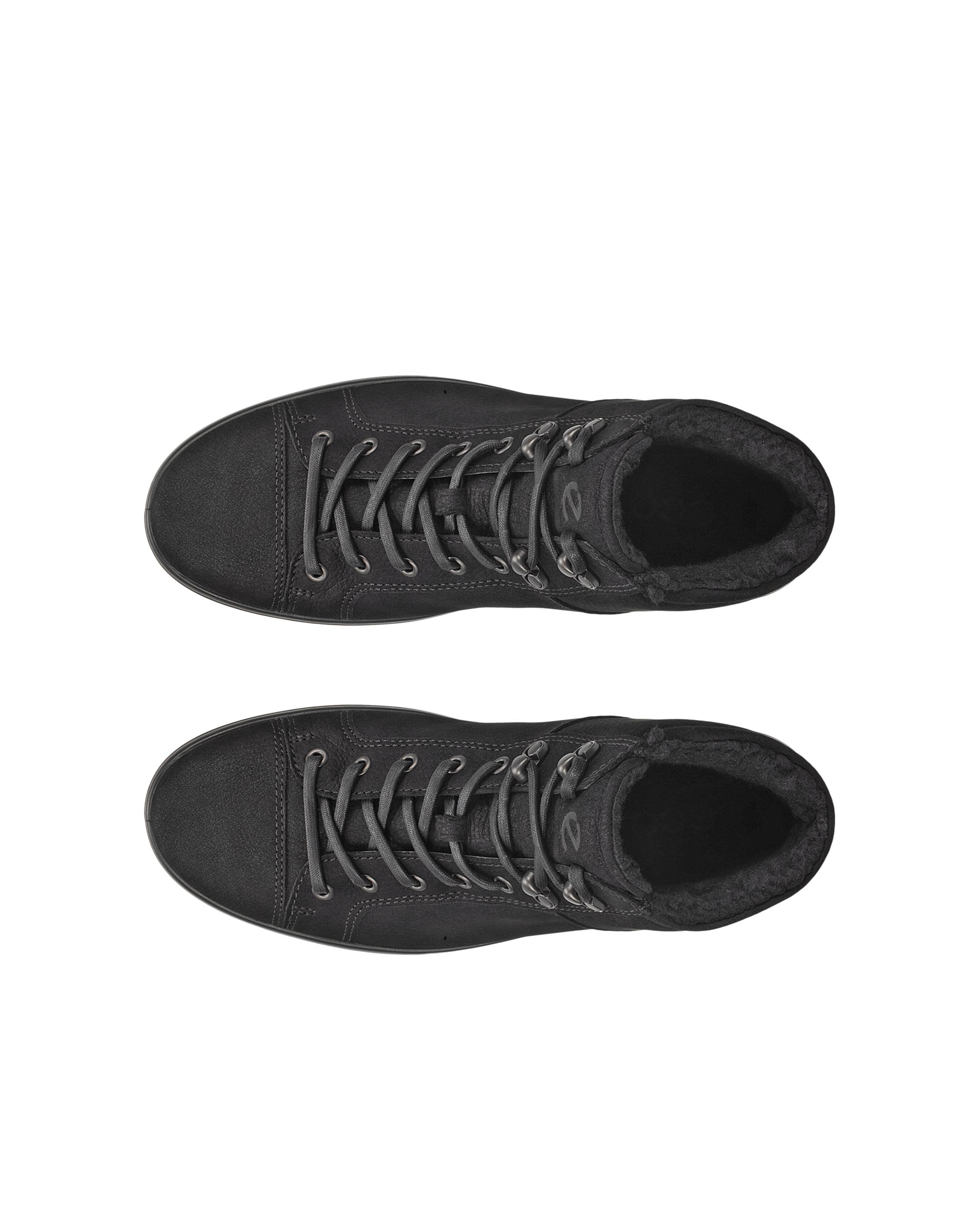 Men's ECCO® SOFT 7 TRED II Nubuck Sneaker Boot - Black - Outside