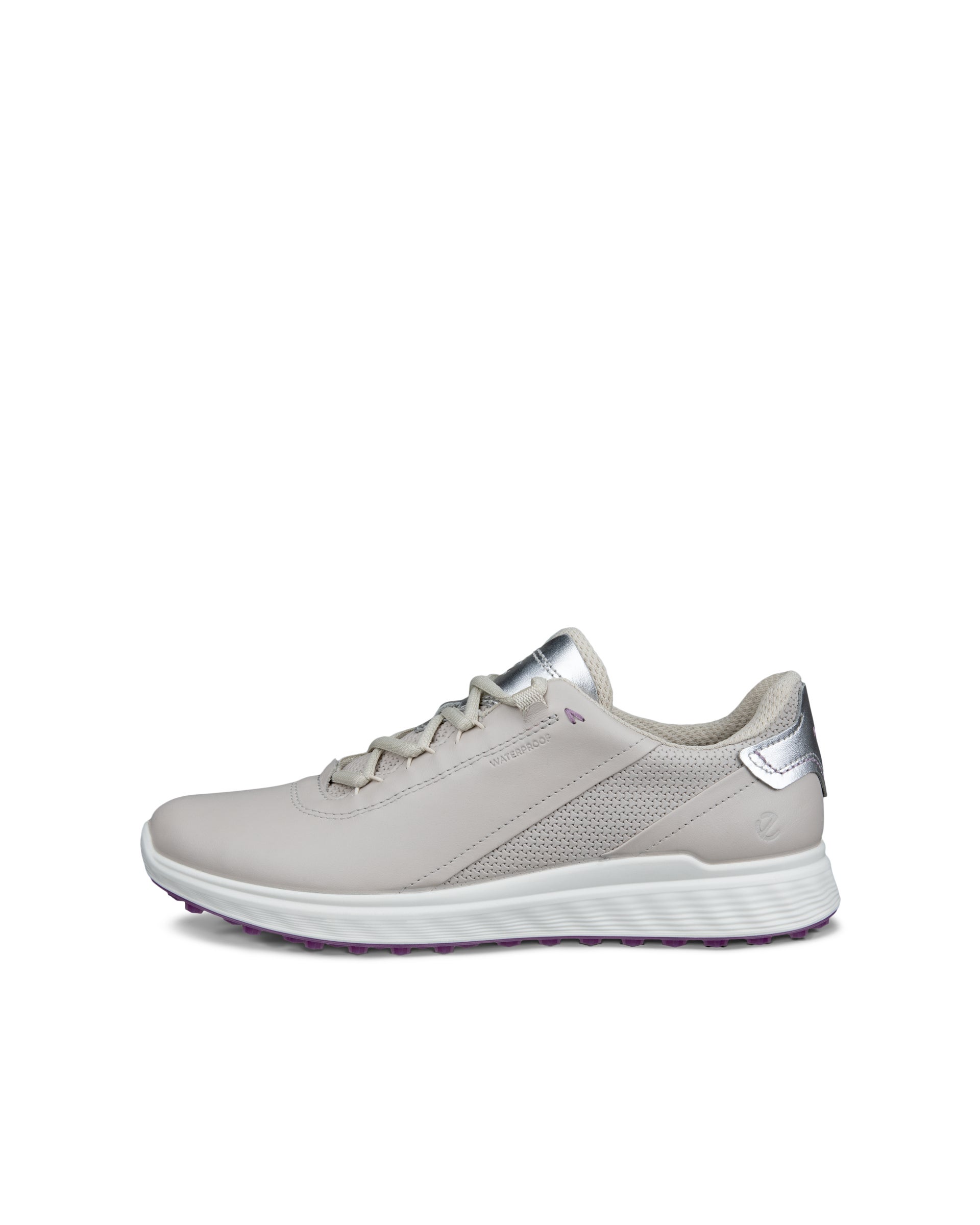 Women's ECCO® Golf S-Casual Leather Waterproof Golf Shoe - Grey - Outside