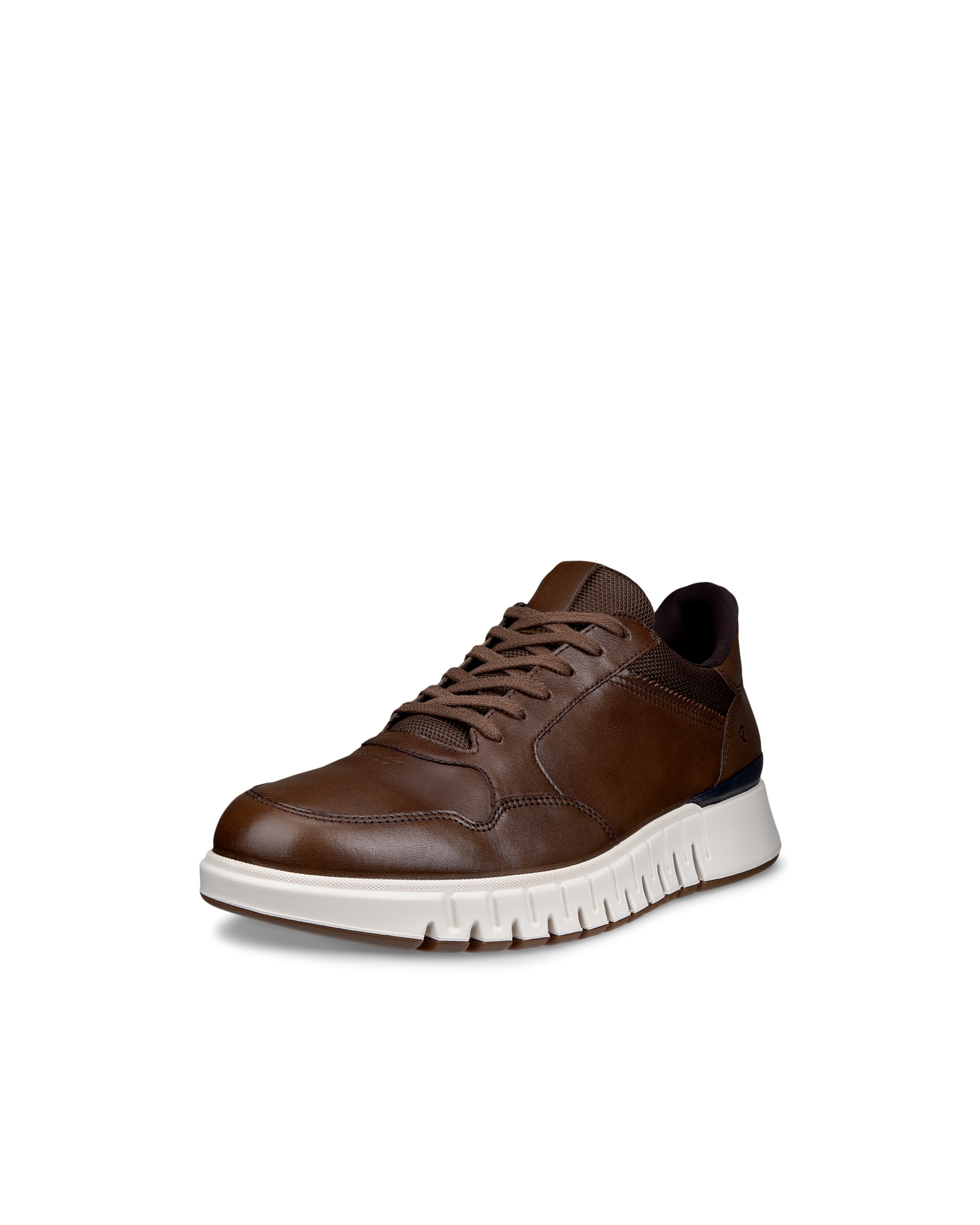 Men's ECCO® Gruuv Studio Leather Hybrid Wingtip Derby Sneaker - Brown - Main