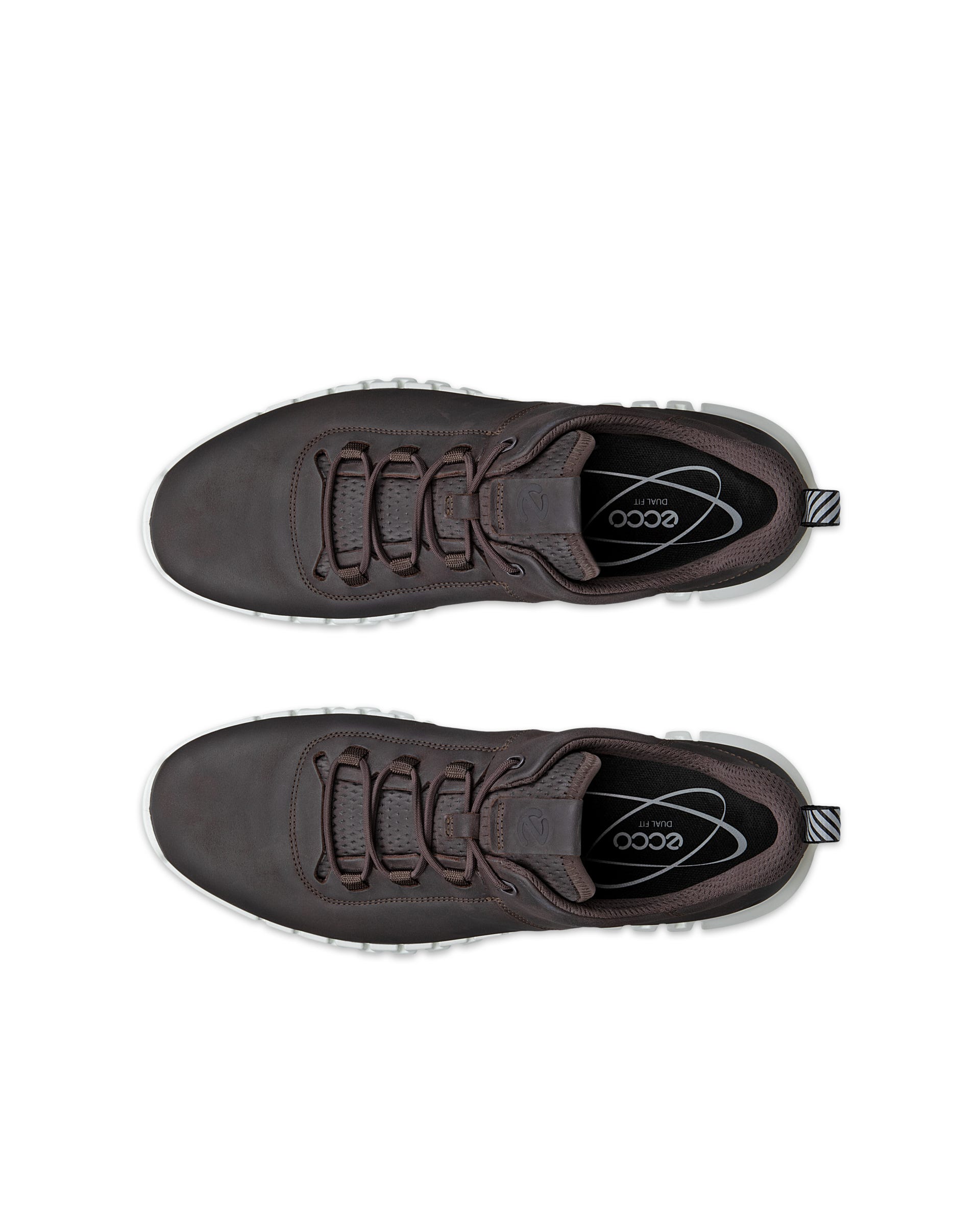 Men's ECCO® Gruuv Nubuck Sneaker - Brown - Top left pair