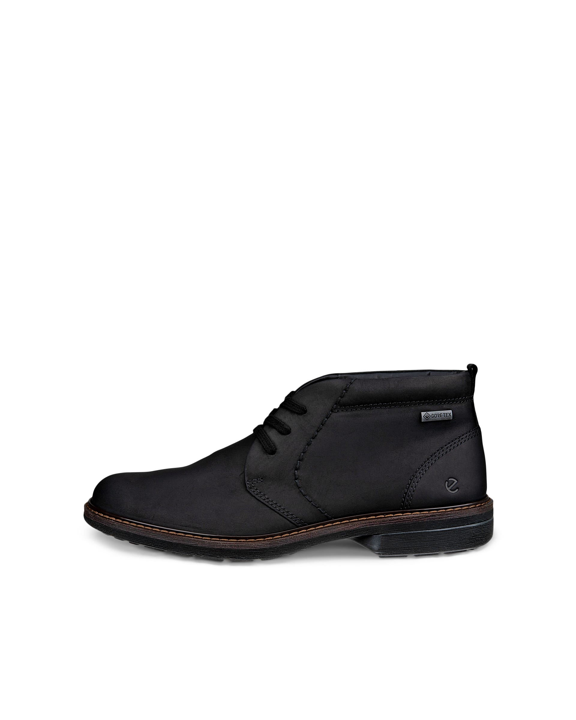 Men's ECCO® Turn Nubuck Gore-Tex Ankle Boot - Black - Outside