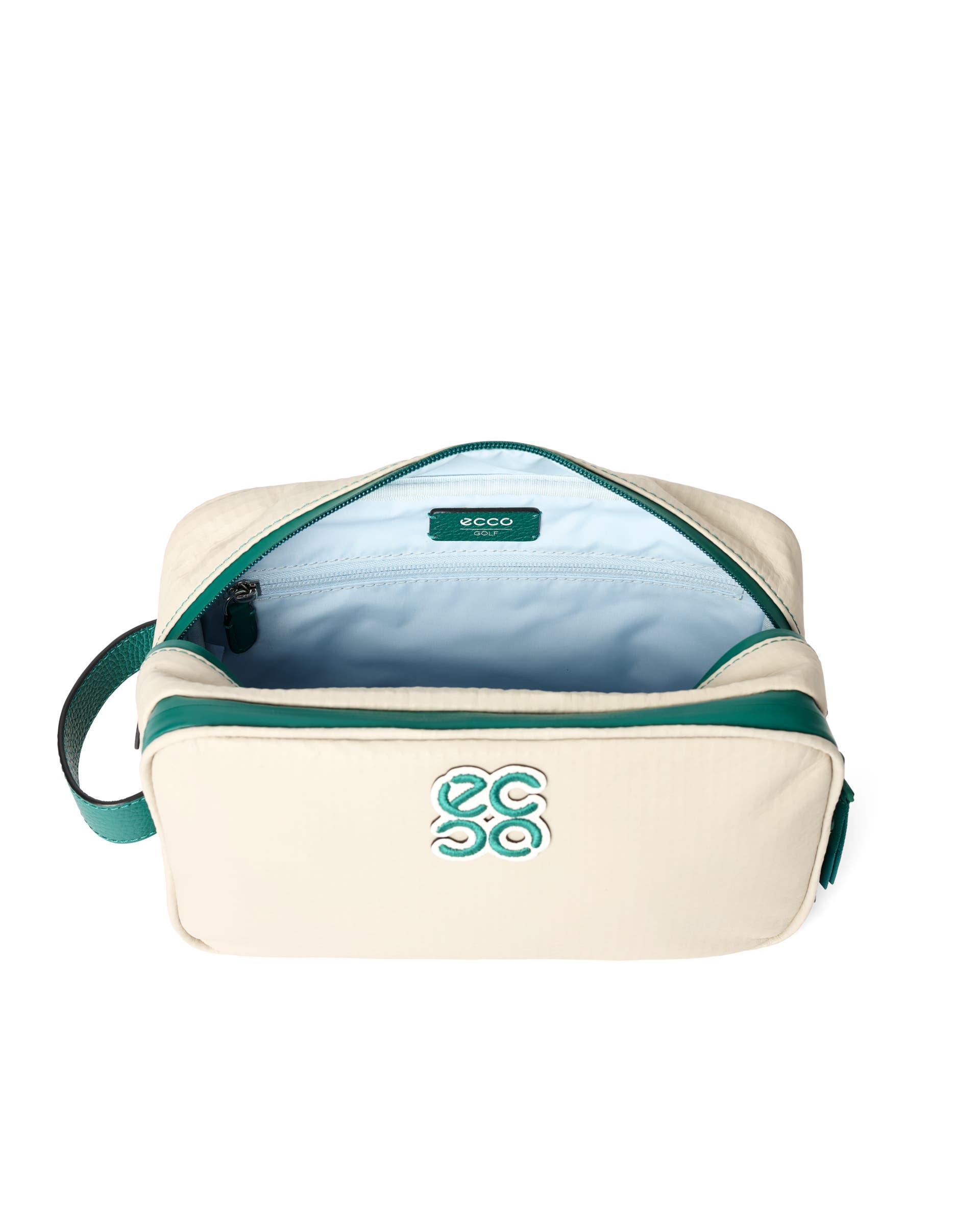 ECCO® Golf Zefer Leather Pouch Bag - Beige - Inside