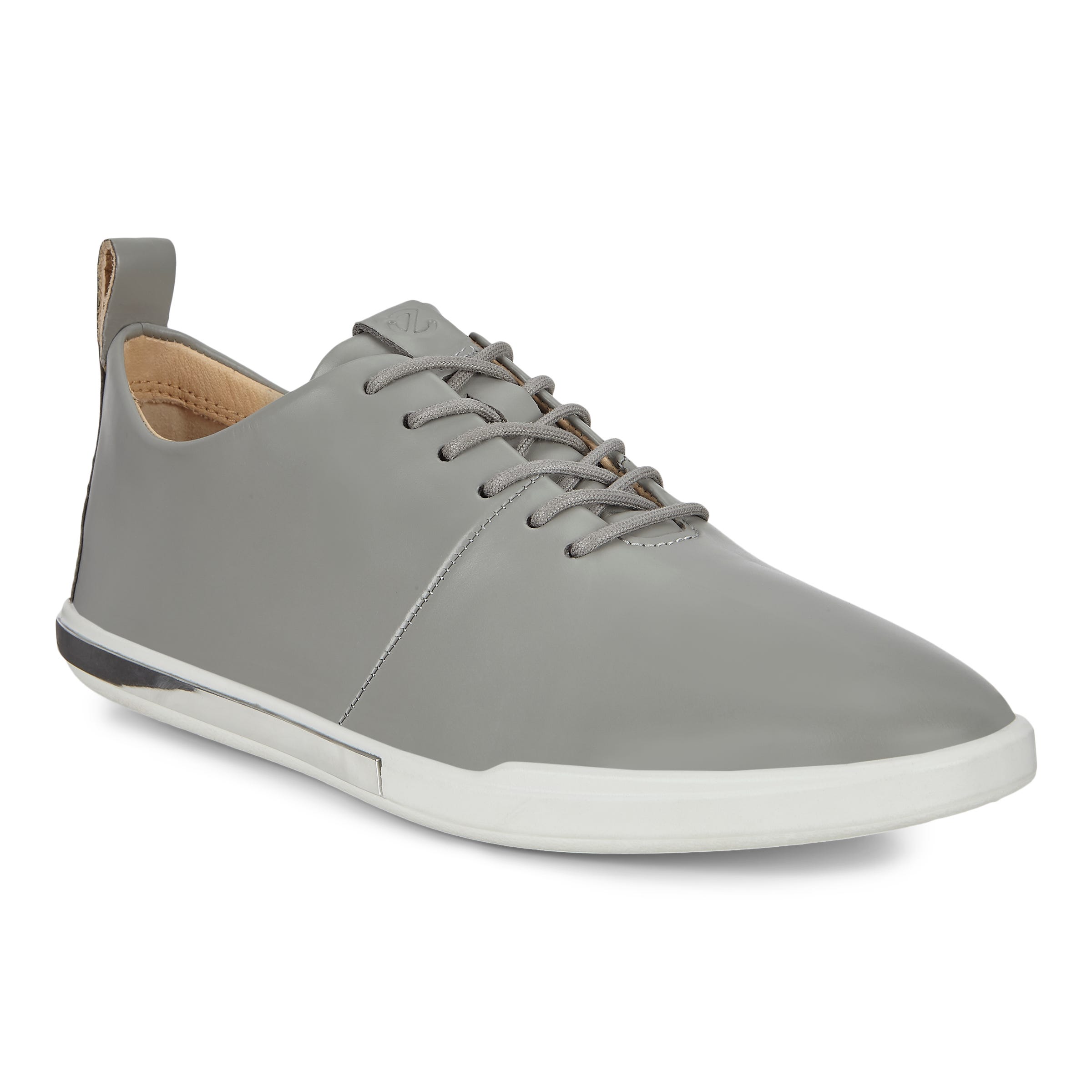 Women's ECCO® Simpil II Leather Sneaker - Grey - Main