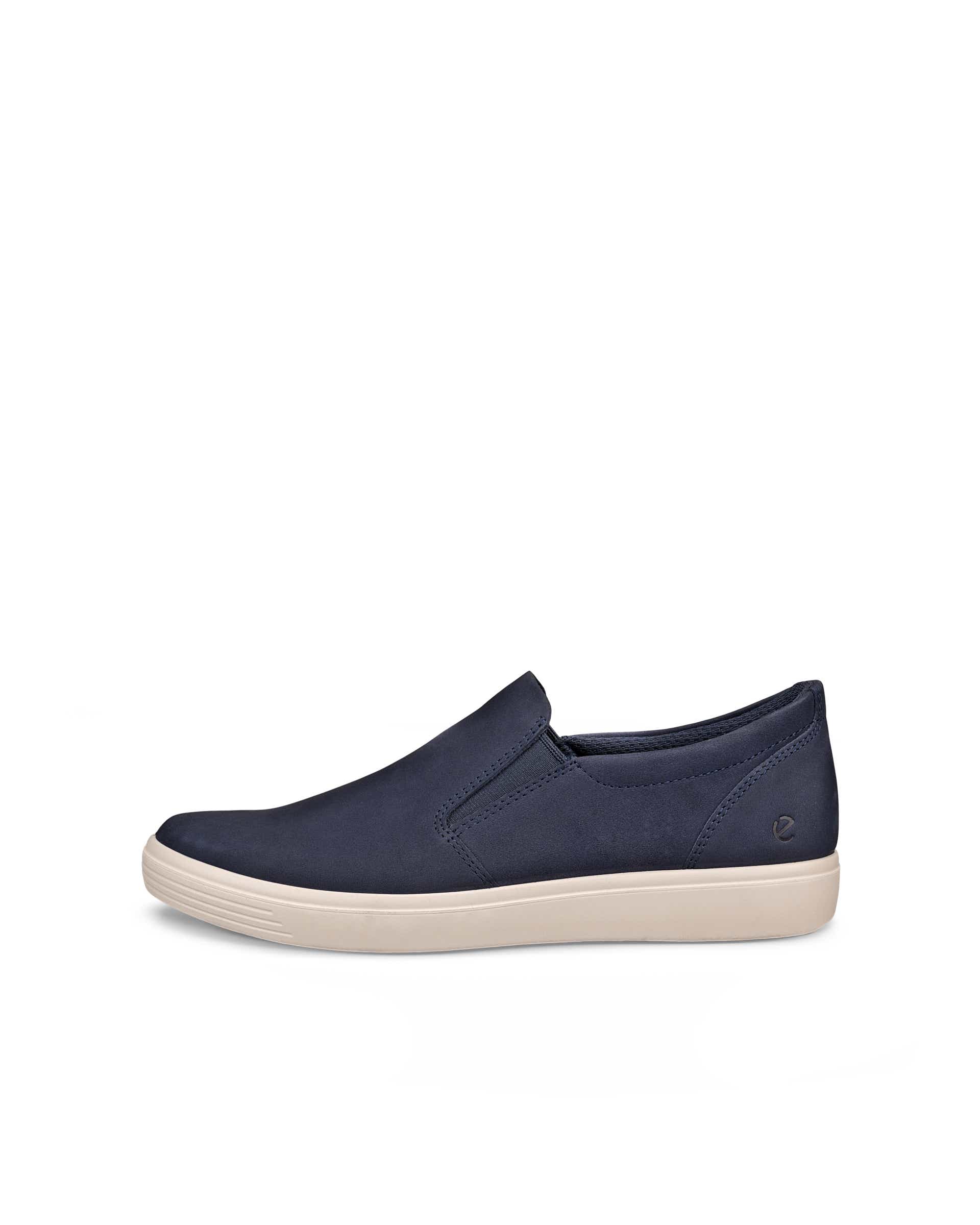 Dámské nubukové nazouvací tenisky ECCO® CLASSIC SNEAKER - Modrá - Outside