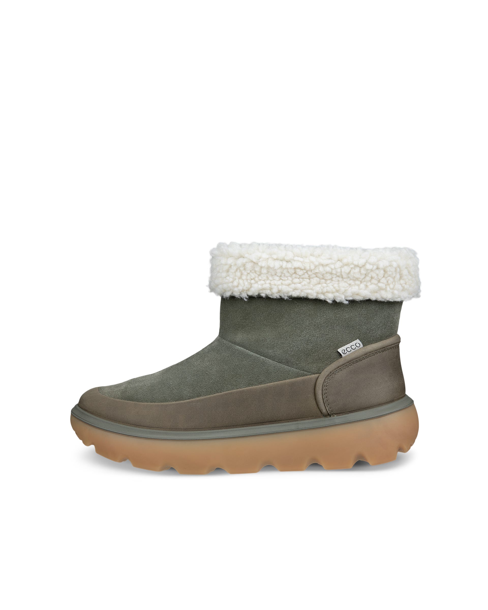 Women's ECCO® GLACIA Suede Waterproof Winter Boot - Green - Outside