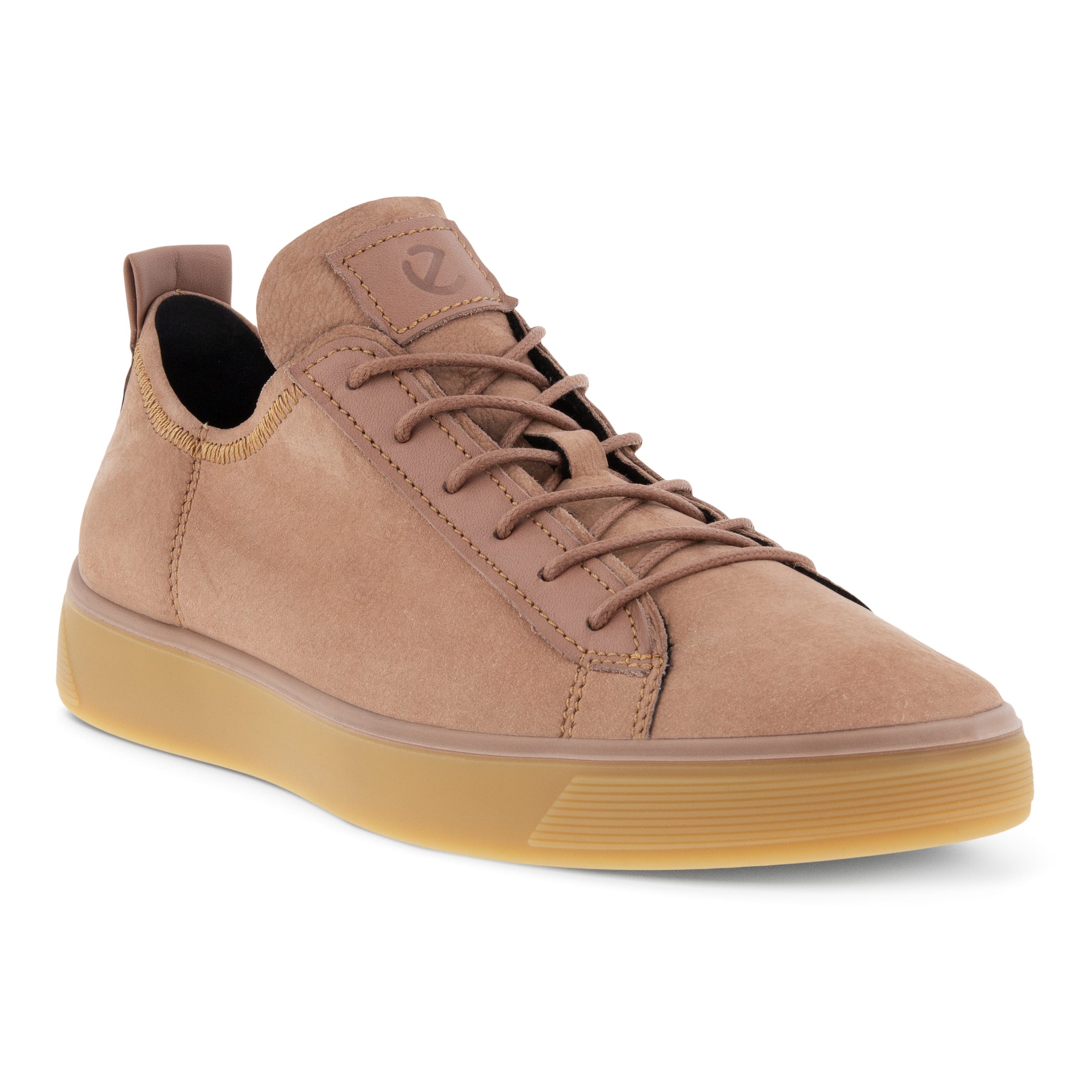 Men's ECCO® Street Tray Nubuck Sneaker - Brown - Main