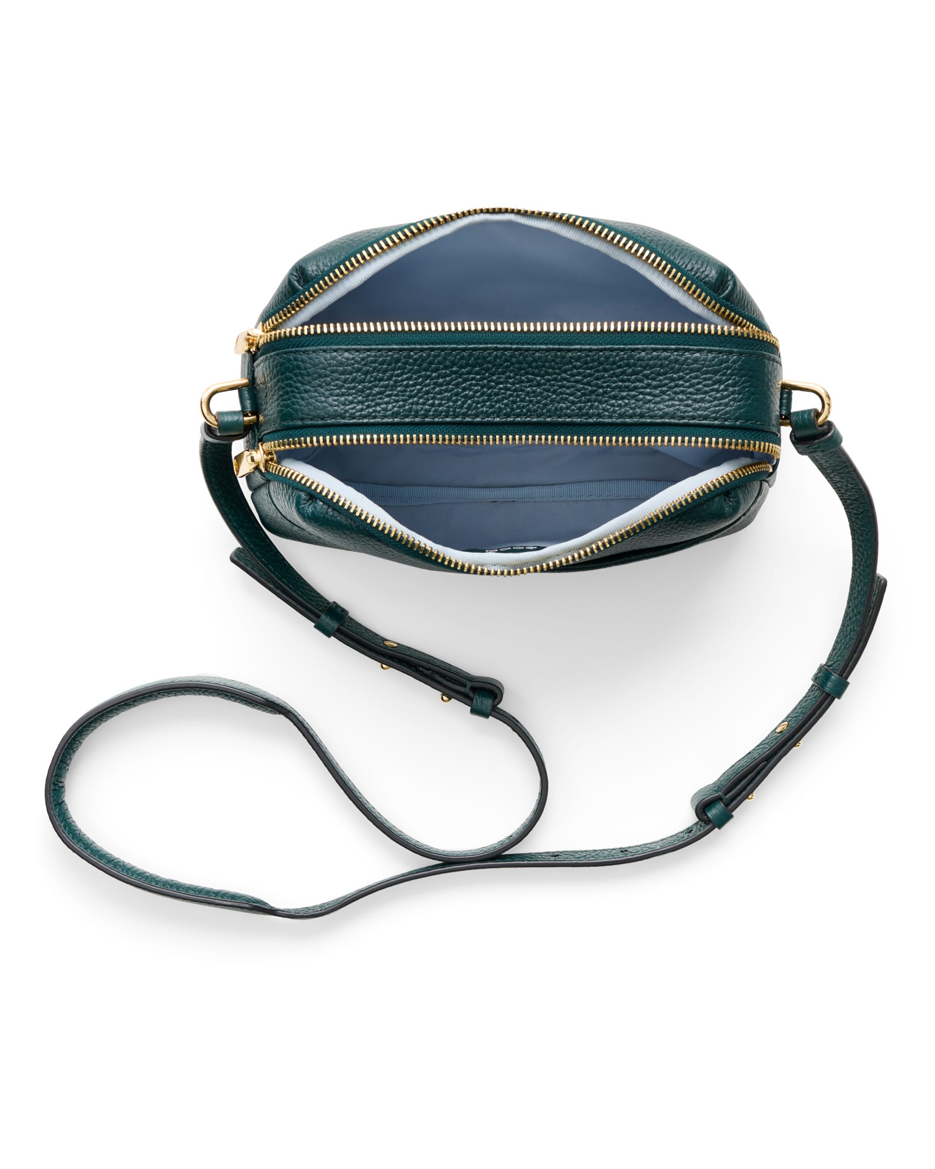 ECCO® Leather Curve Camera Bag - Green - Birdeye