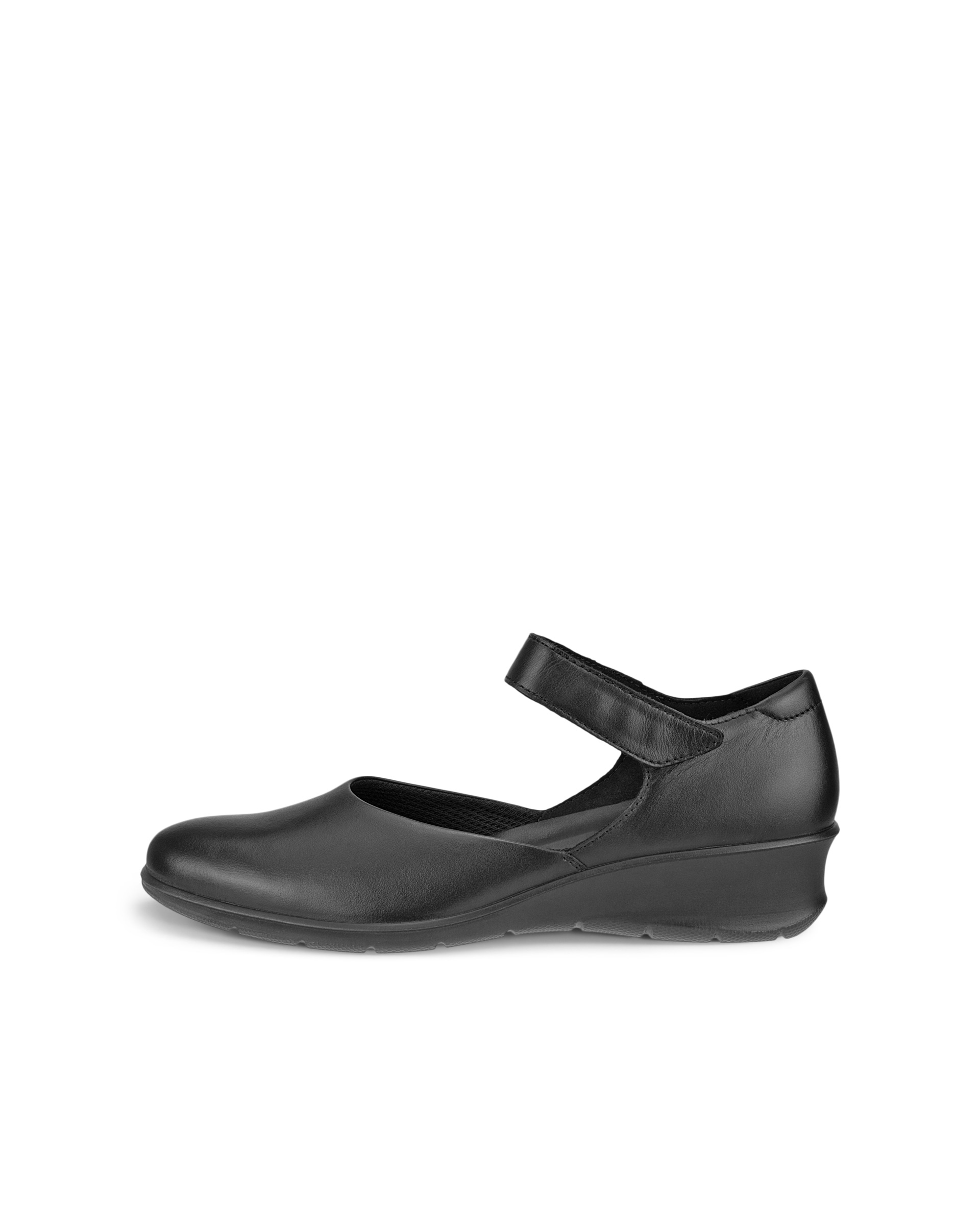 ECCO Women's Felicia Low Wedge Shoes - Black - Outside
