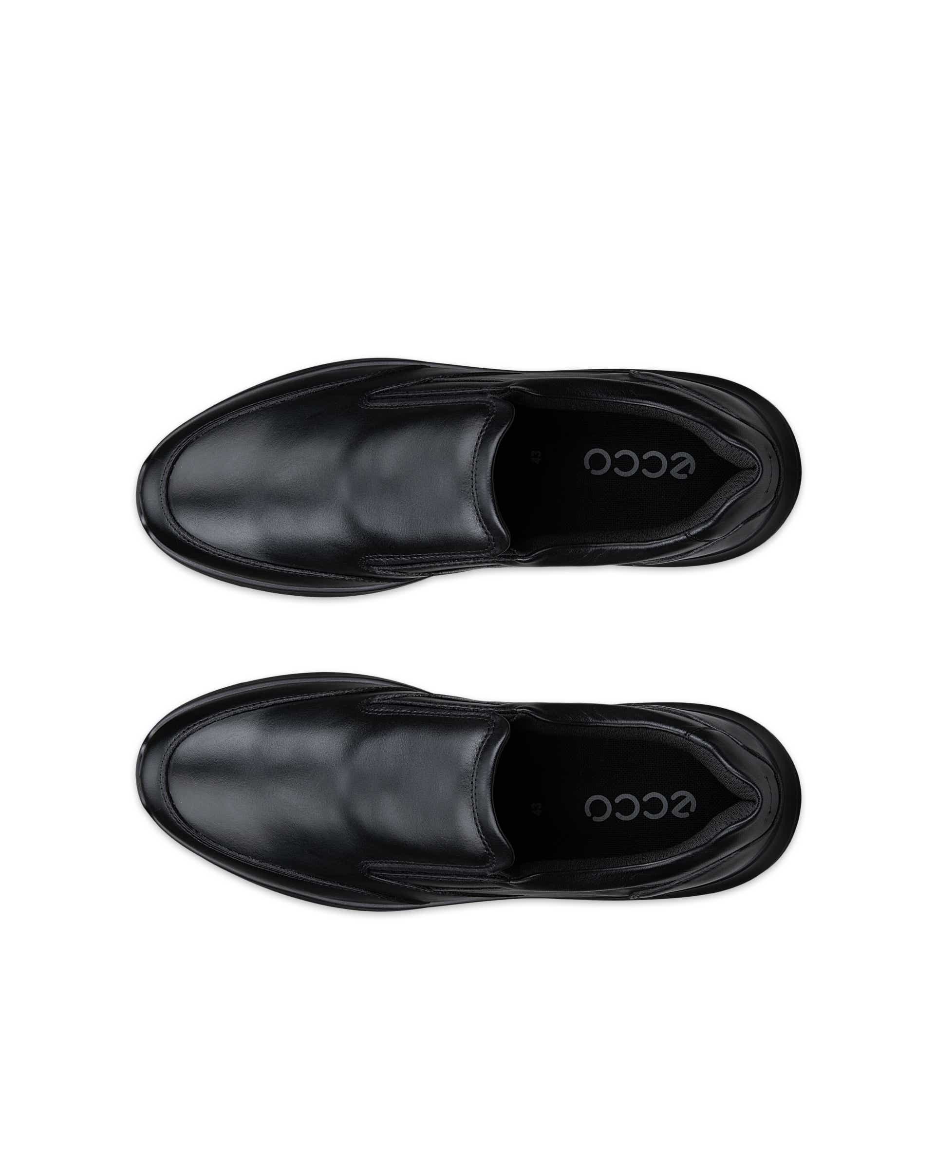 Men's ECCO® CITY STRIDE Nubuck Slip-On Trainer - Black - Top left pair