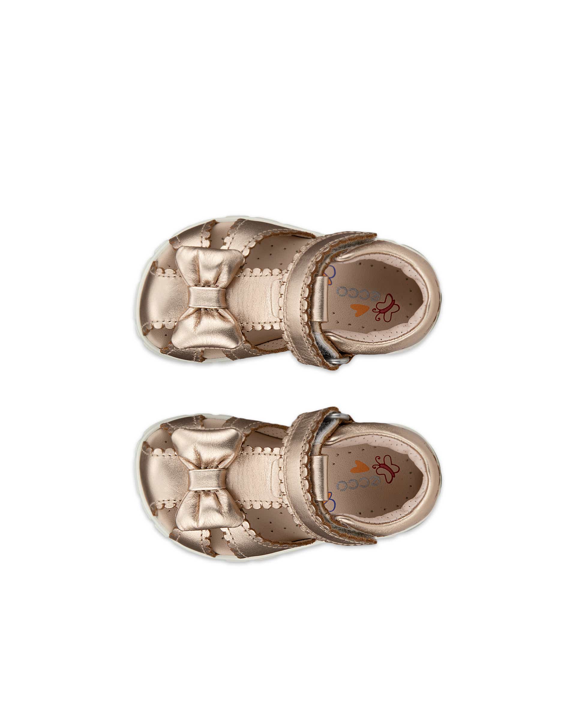 ECCO® MINI STRIDE SANDAL sailor sandaler i læder til børn - Guld - Top left pair