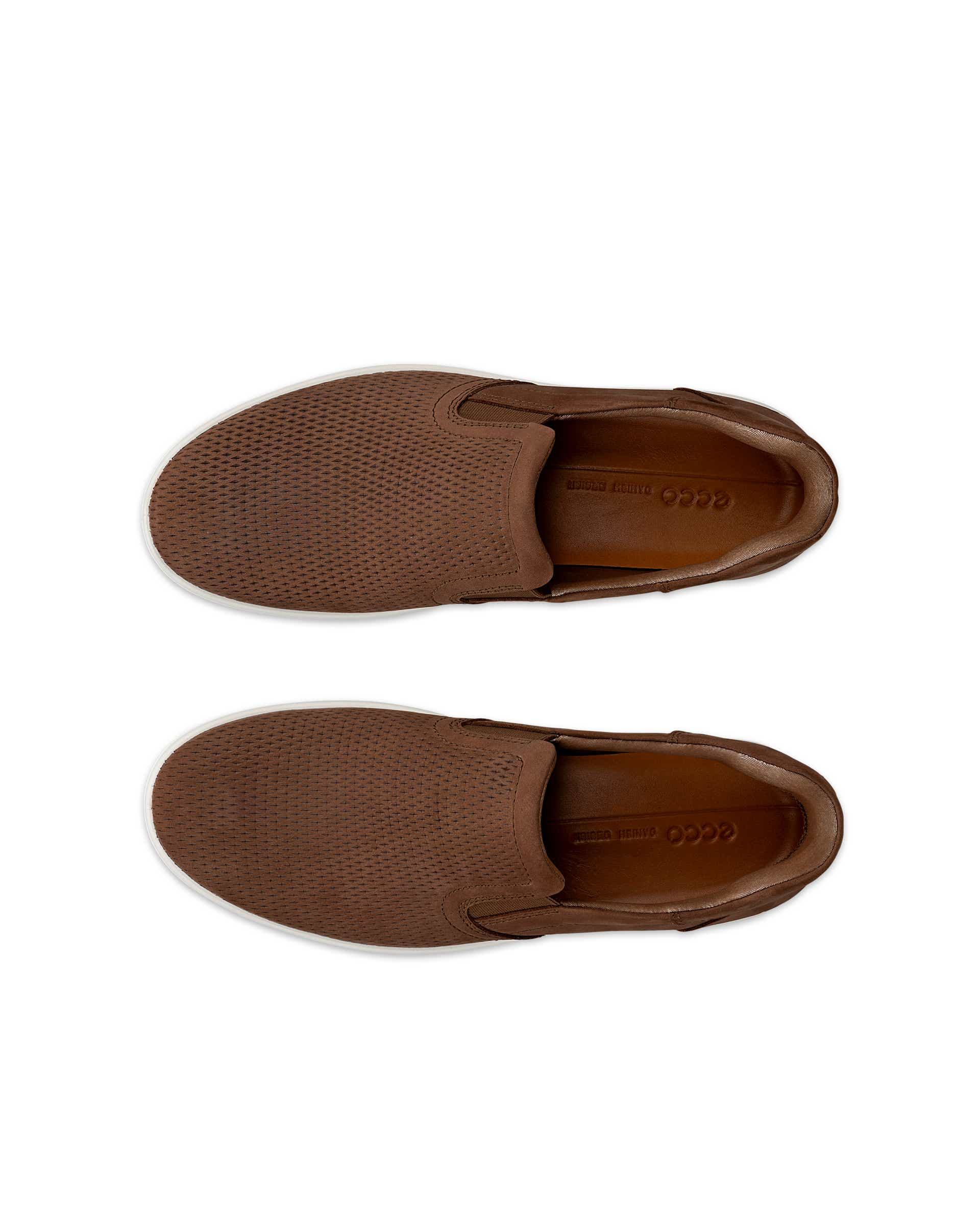 ECCO® SOFT 7 Herren Nubuk-Slipper - Braun - Top left pair