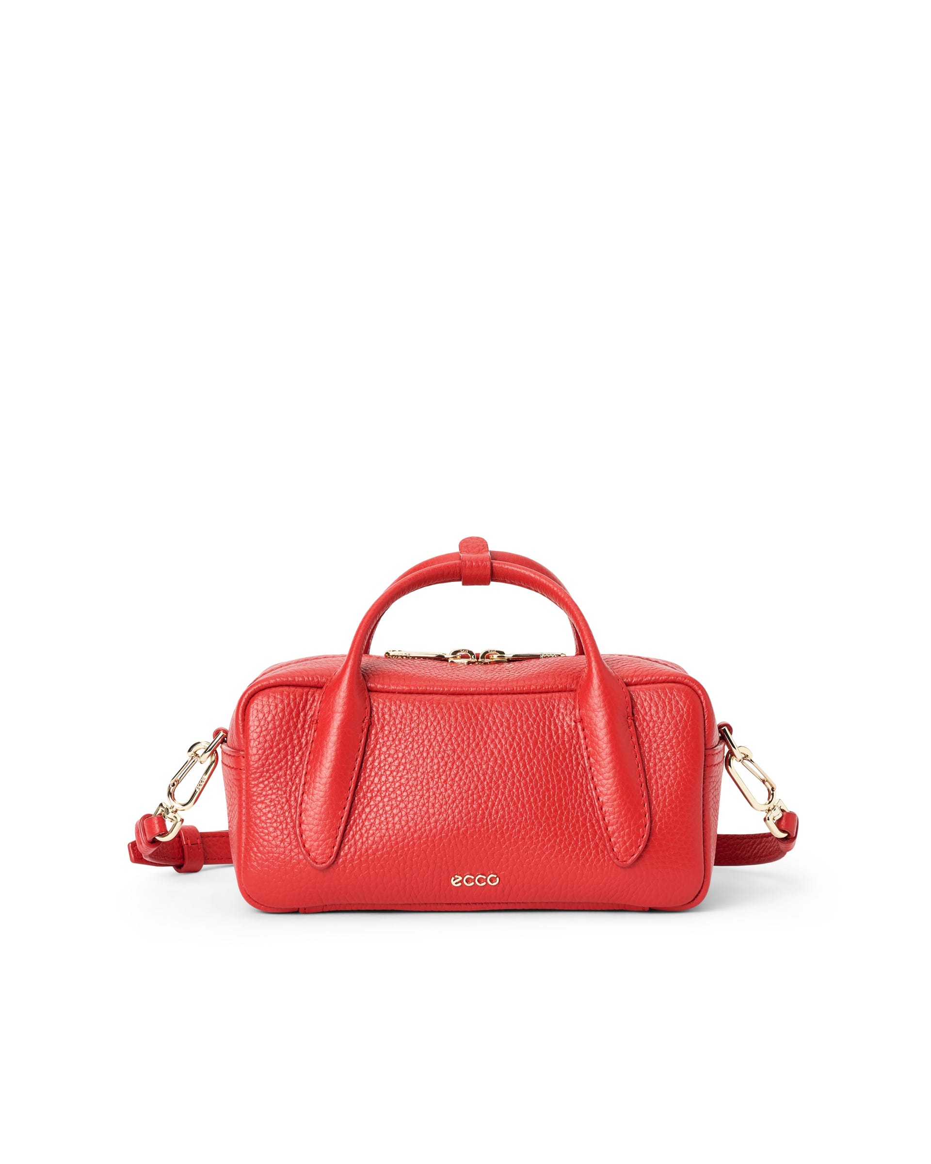 Ženski usnjena bowling torba ECCO® BOWLING BAG S - Rdeča - Main